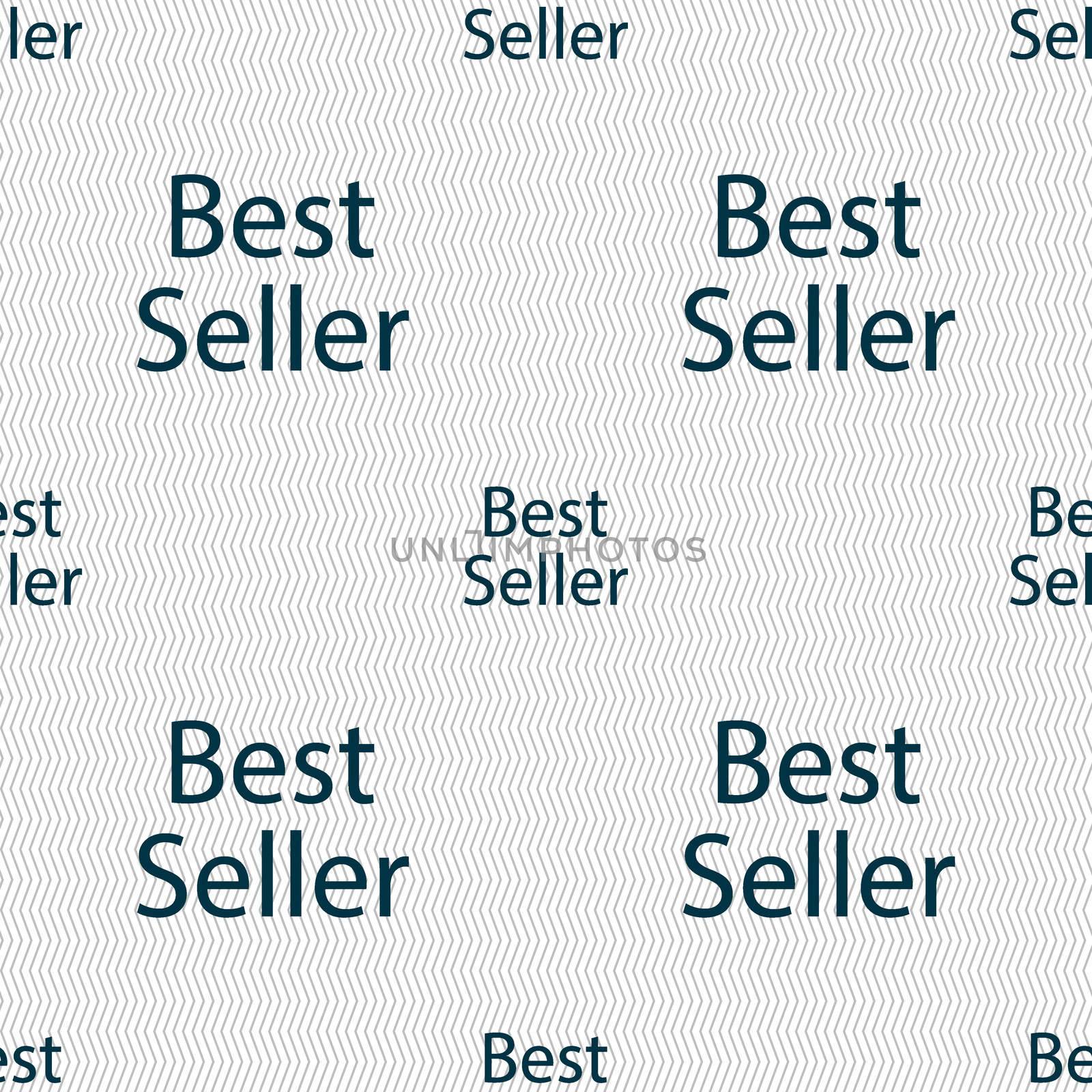 Best seller sign icon. Best seller award symbol. Seamless abstract background with geometric shapes. illustration