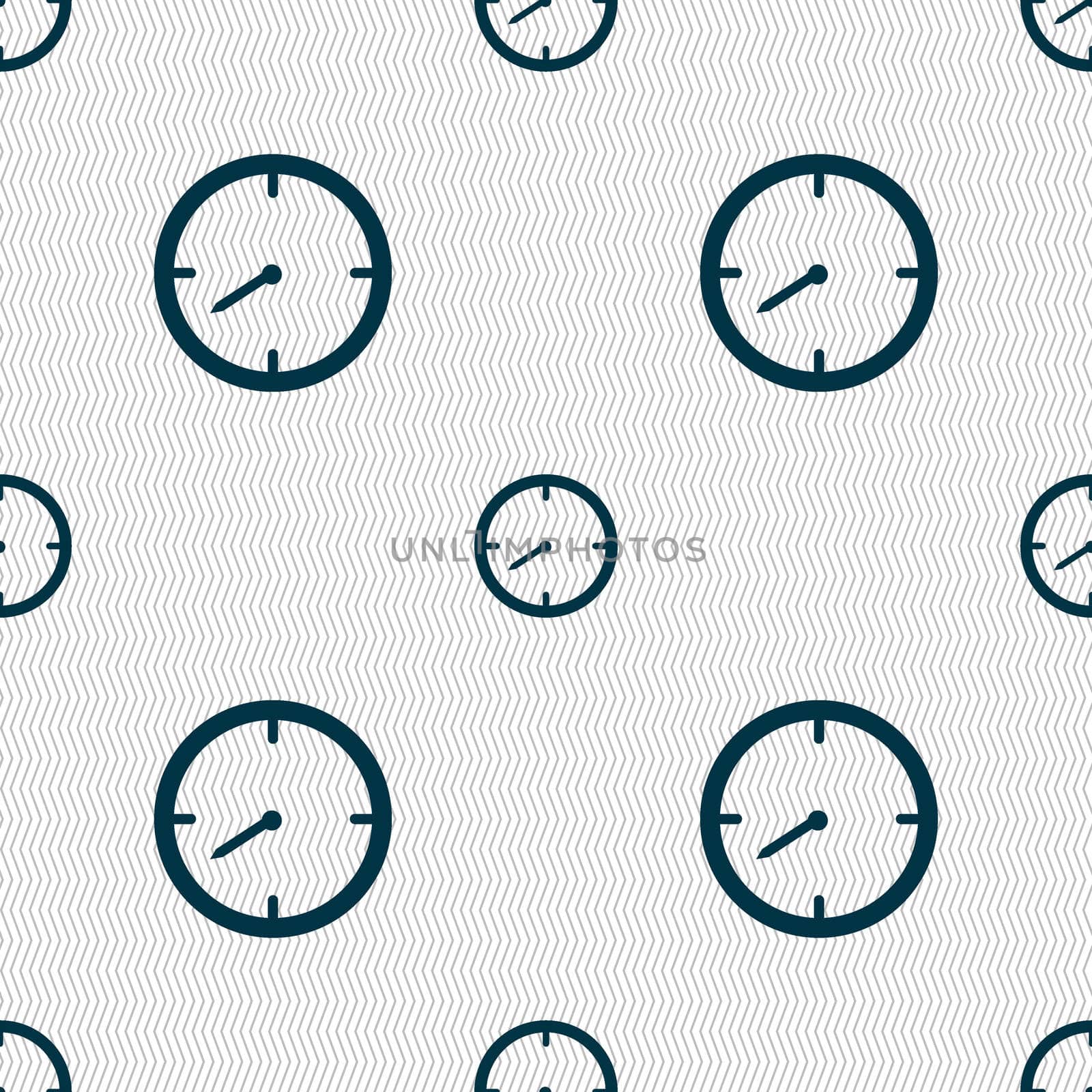 Timer sign icon. Stopwatch symbol.. Seamless abstract background with geometric shapes. illustration