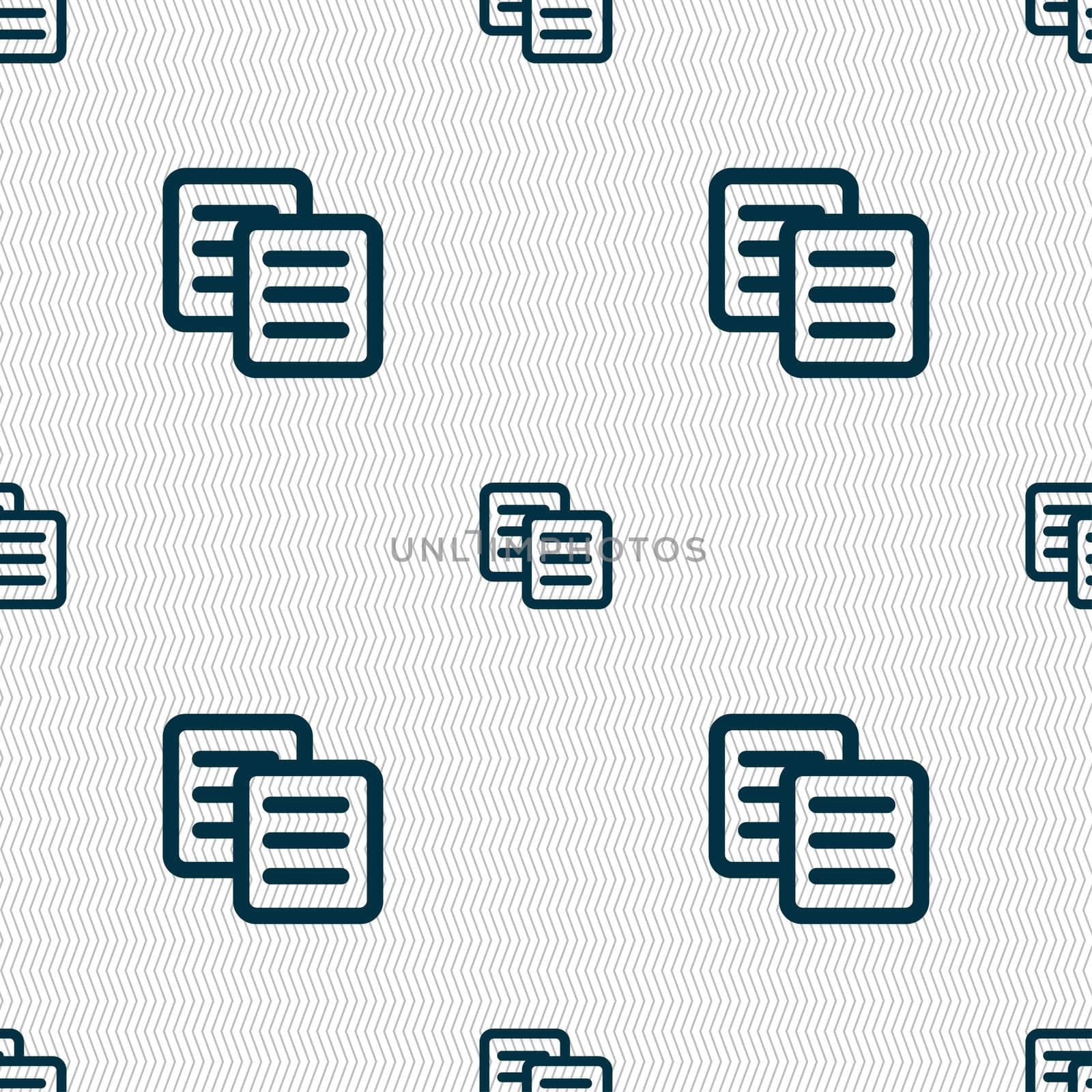 copy icon sign. Seamless pattern with geometric texture. illustration