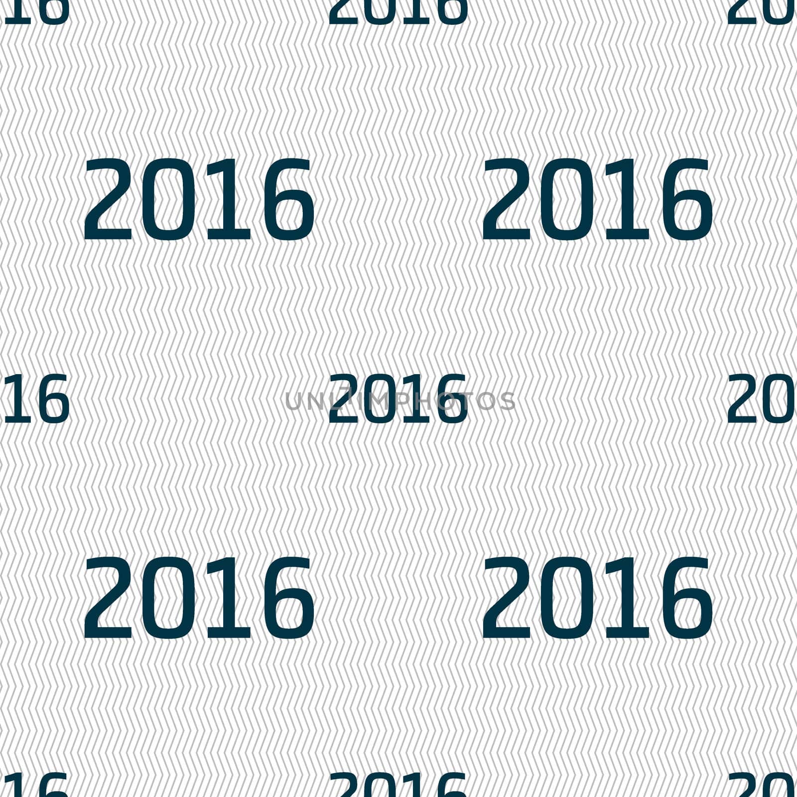 Happy new year 2016 sign icon. Calendar date. Seamless abstract background with geometric shapes. illustration