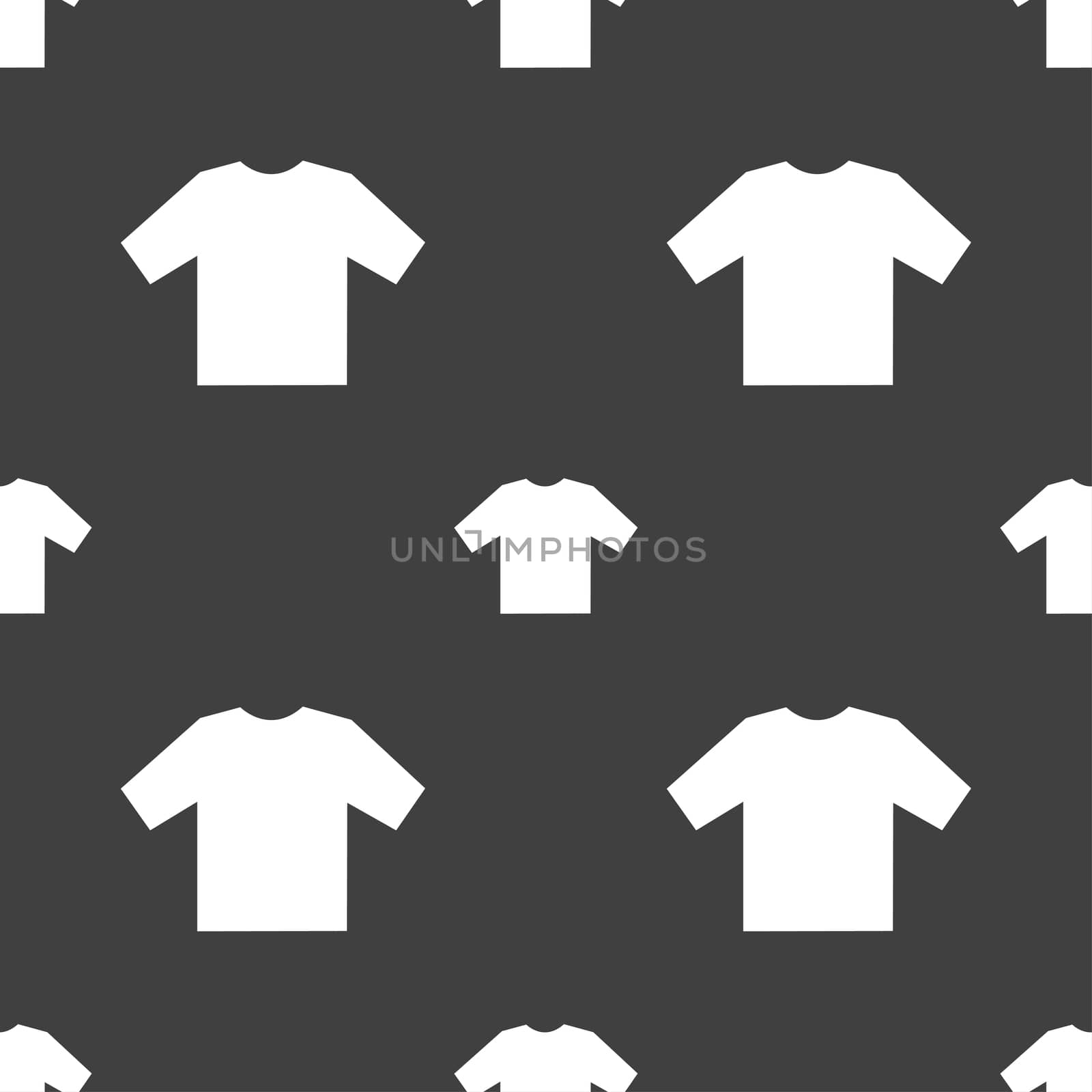 t-shirt icon sign. Seamless pattern on a gray background. illustration