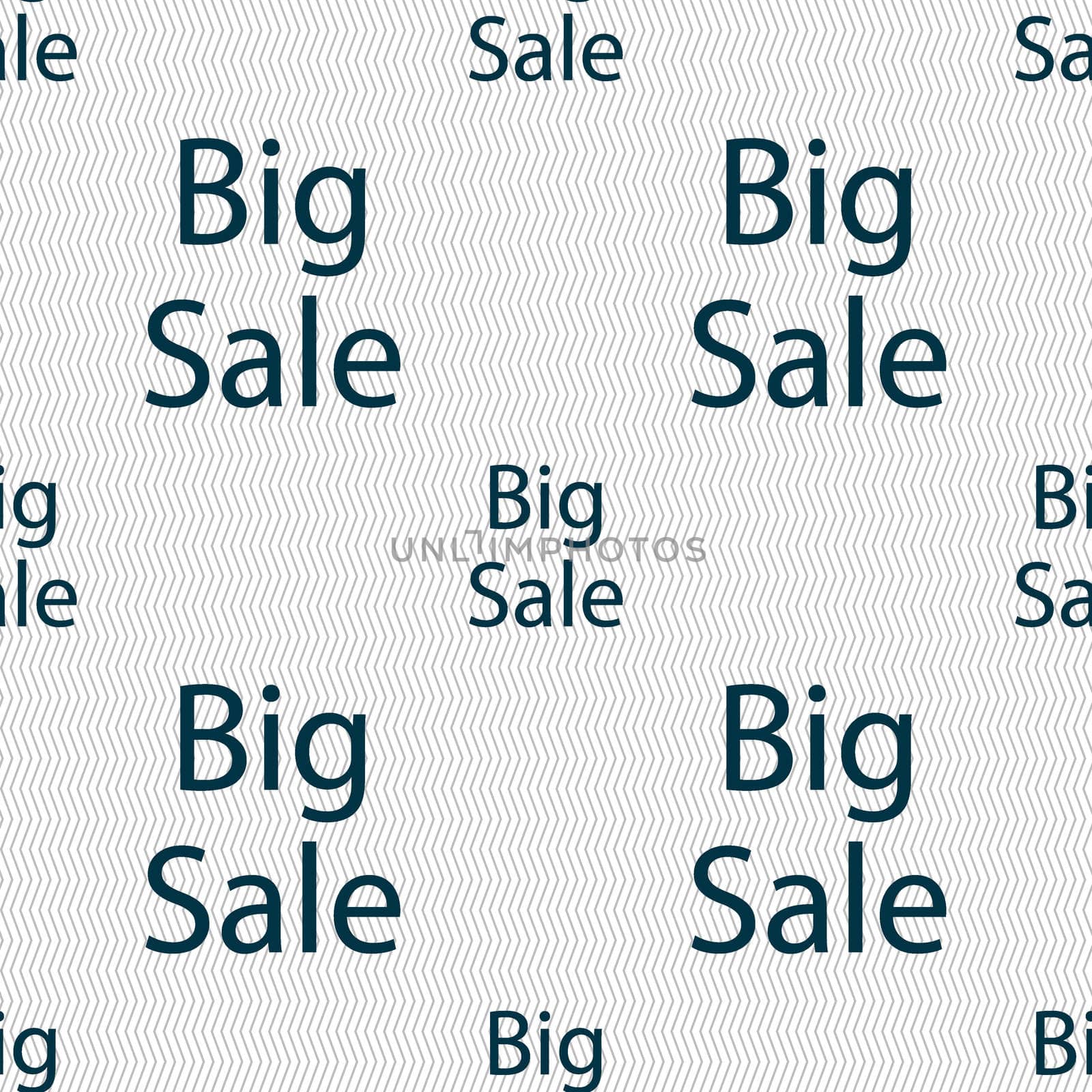 Big sale sign icon. Special offer symbol. Seamless abstract background with geometric shapes. illustration