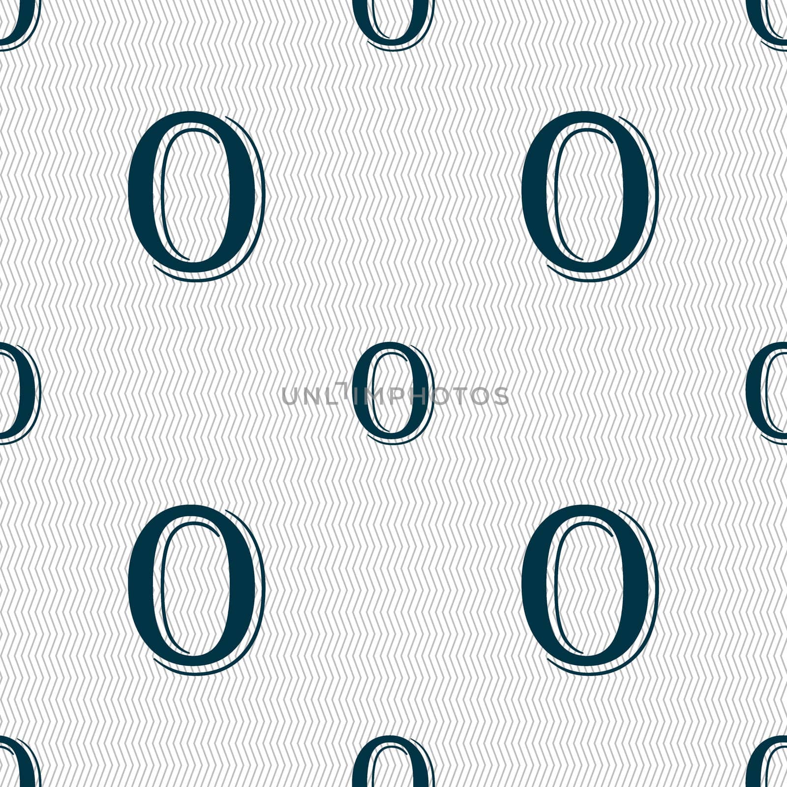 number zero icon sign. Seamless abstract background with geometric shapes. illustration