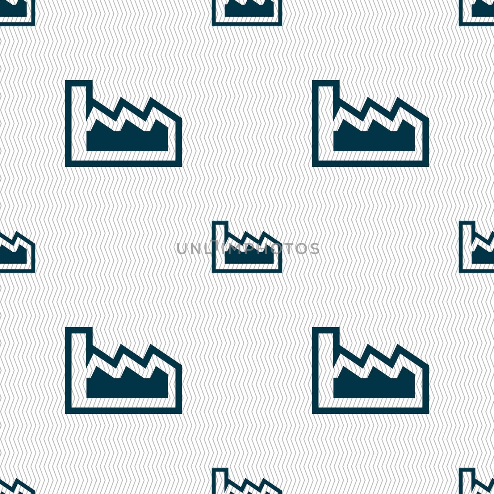 Chart icon sign. Seamless pattern with geometric texture.  by serhii_lohvyniuk