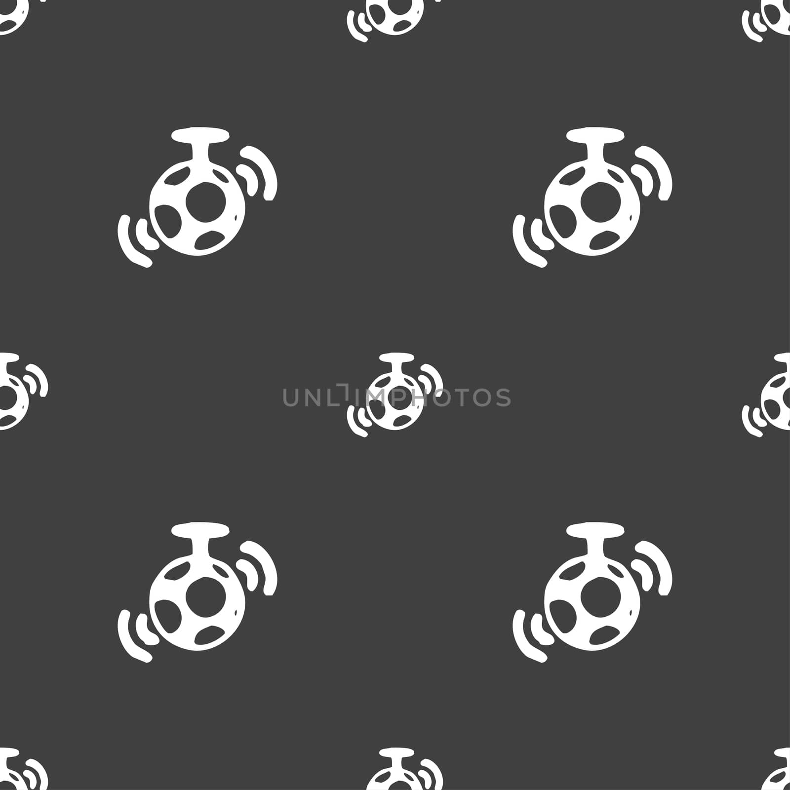 mirror ball disco icon sign. Seamless pattern on a gray background.  by serhii_lohvyniuk