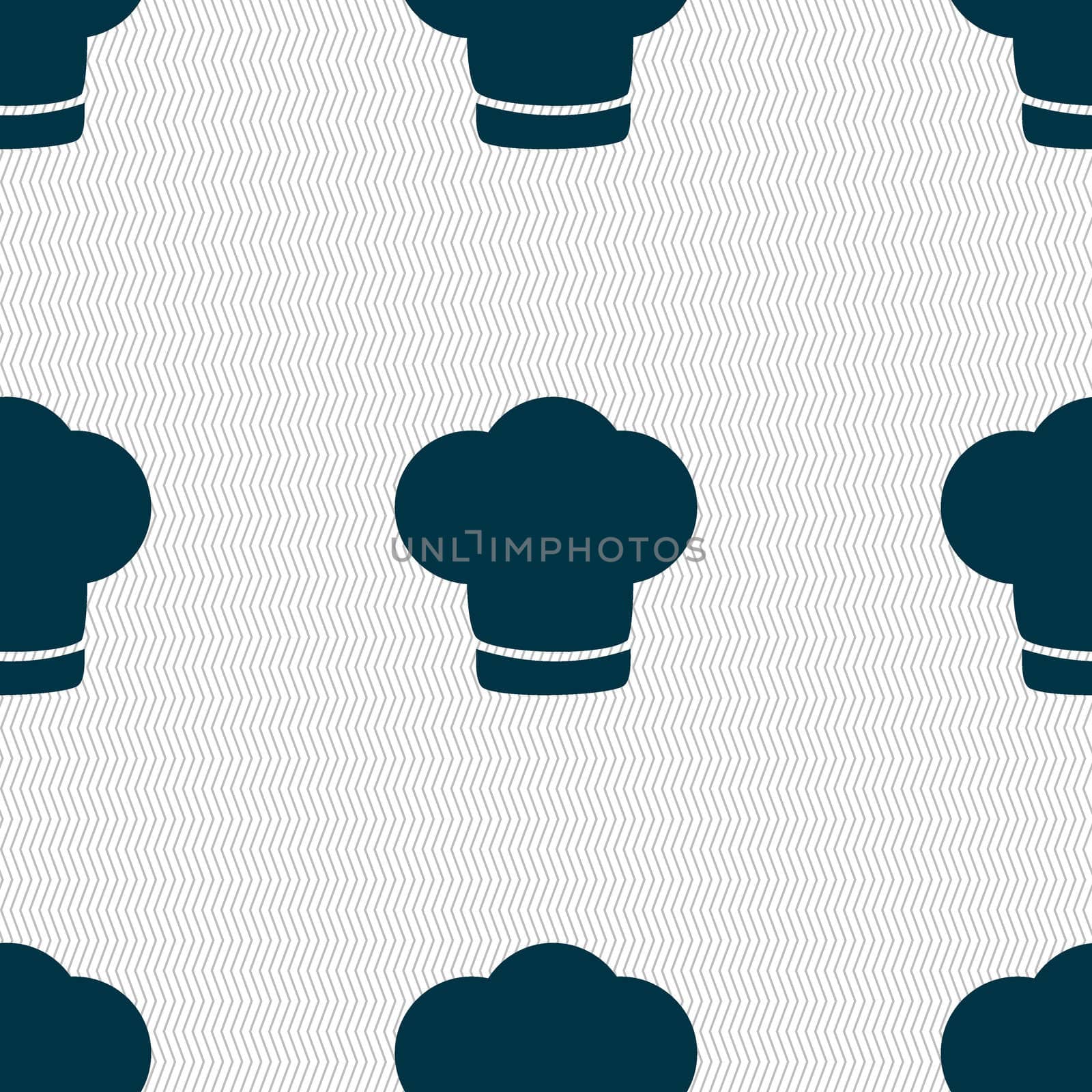 Chef hat sign icon. Cooking symbol. Cooks hat. Seamless abstract background with geometric shapes.  by serhii_lohvyniuk