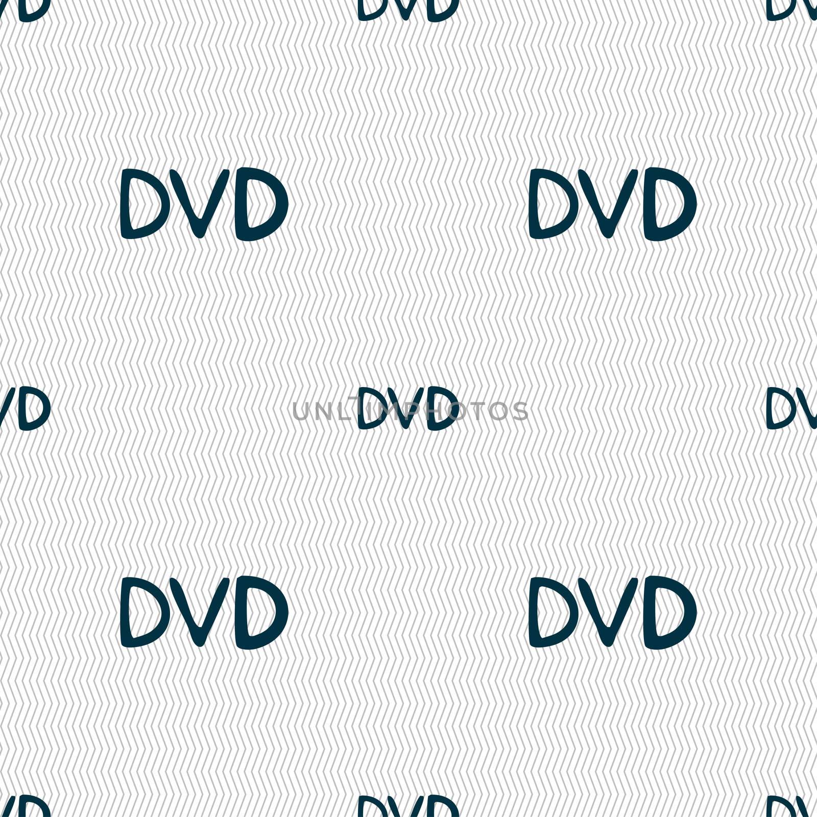 dvd icon sign. Seamless pattern with geometric texture. illustration