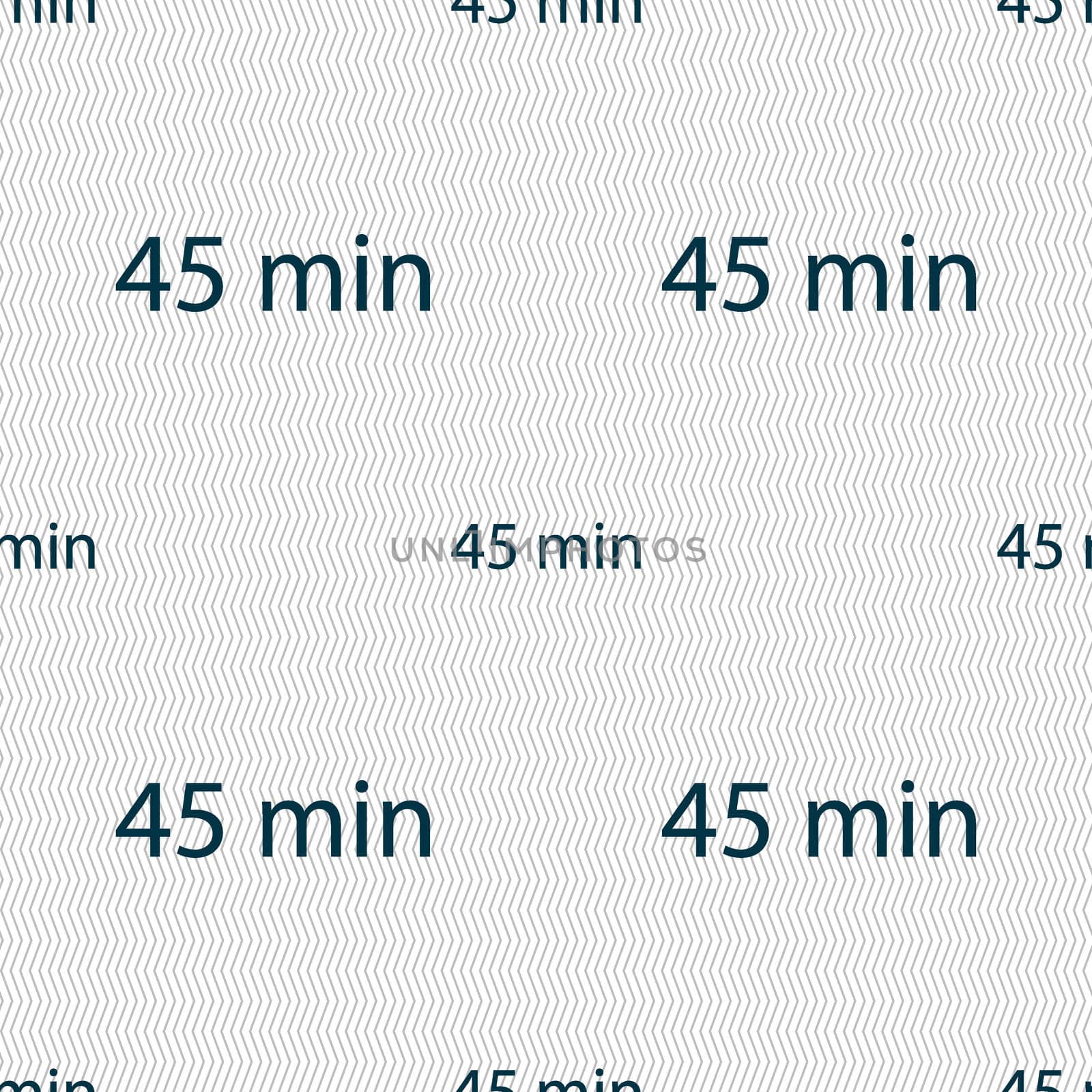 forty-five minutes sign icon. Seamless abstract background with geometric shapes.  by serhii_lohvyniuk