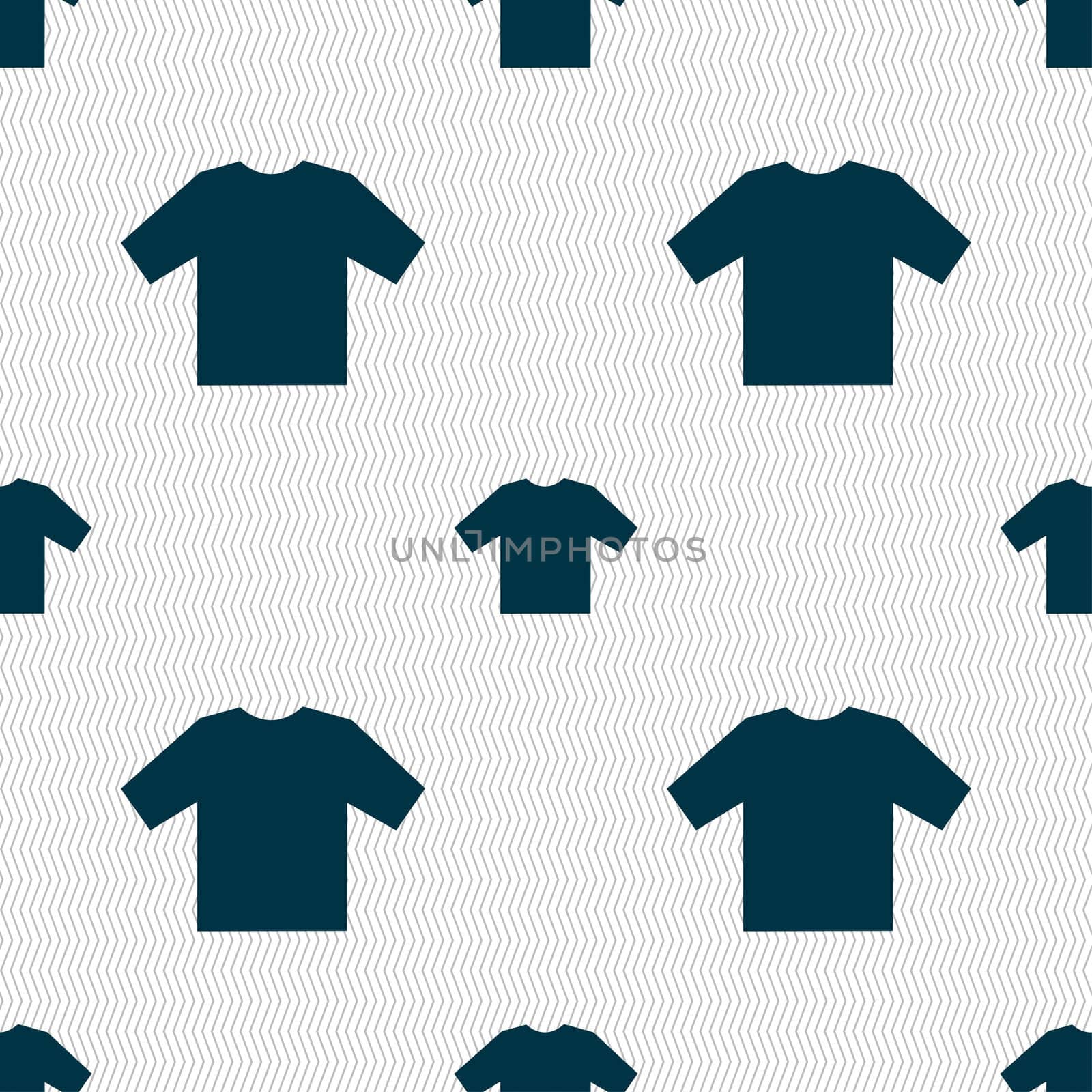 t-shirt icon sign. Seamless pattern with geometric texture.  by serhii_lohvyniuk