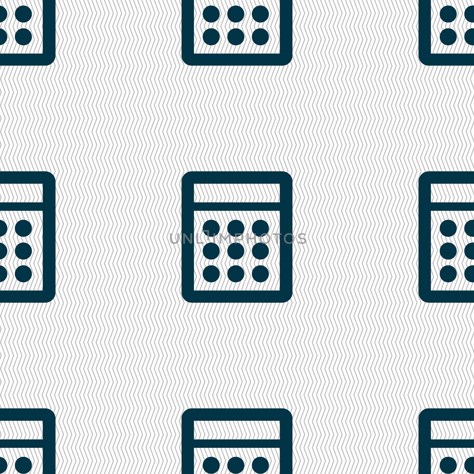 Calculator sign icon. Bookkeeping symbol. Seamless abstract background with geometric shapes.  by serhii_lohvyniuk