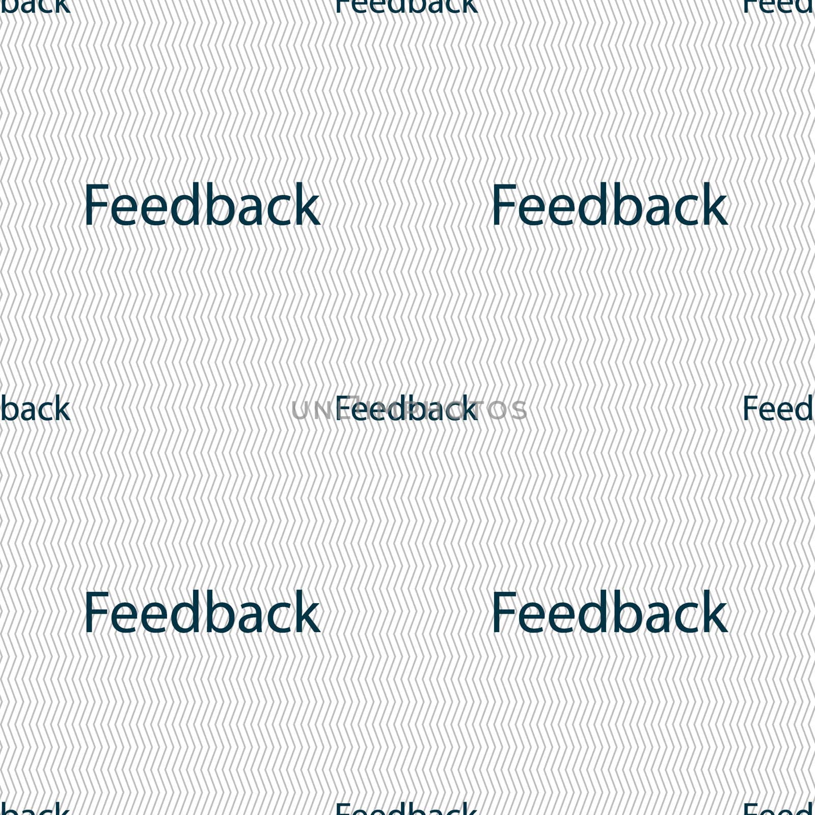 Feedback sign icon. Seamless abstract background with geometric shapes. illustration