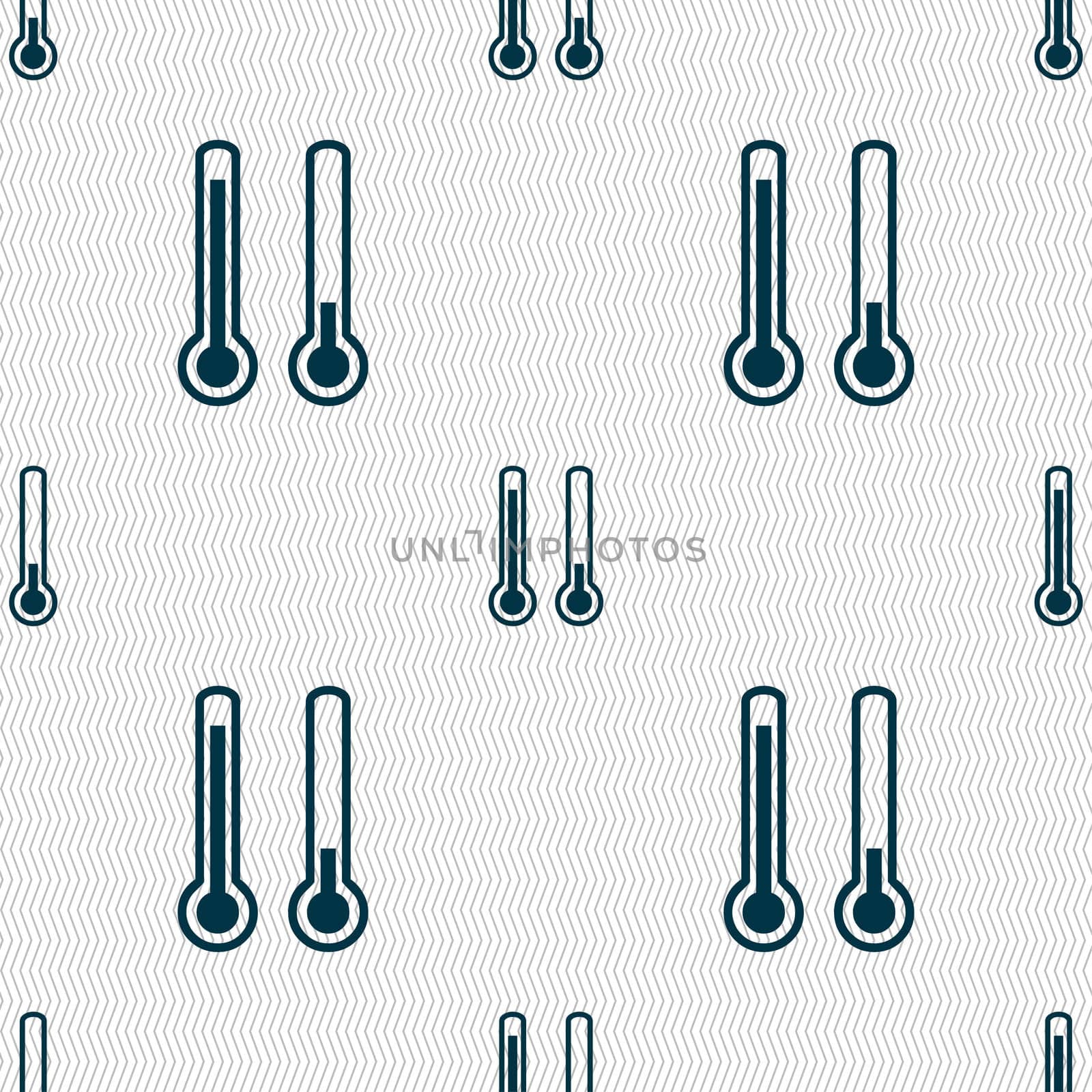 thermometer temperature icon sign. Seamless pattern with geometric texture.  by serhii_lohvyniuk