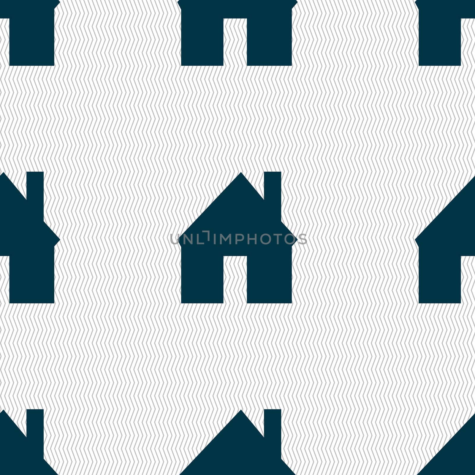 Home sign icon. Main page button. Navigation symbol. Seamless abstract background with geometric shapes. illustration