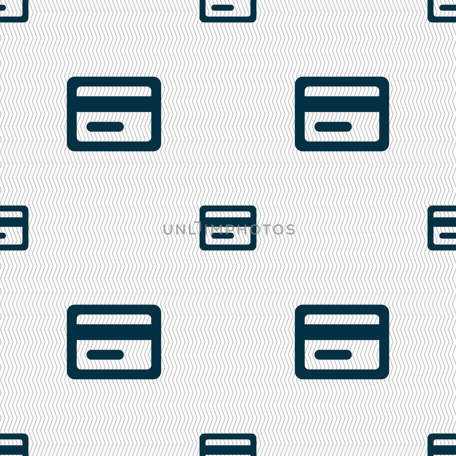 credit card icon sign. Seamless pattern with geometric texture.  by serhii_lohvyniuk