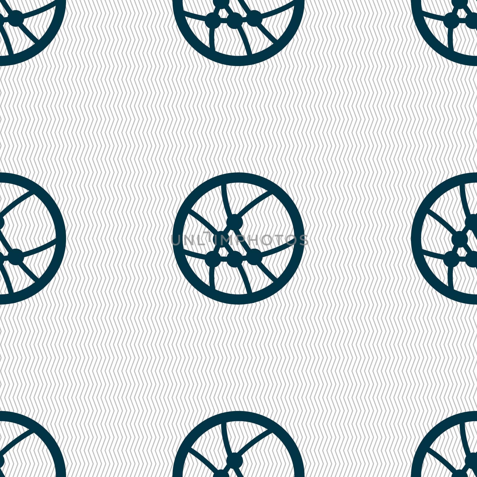 Basketball icon sign. Seamless abstract background with geometric shapes.  by serhii_lohvyniuk