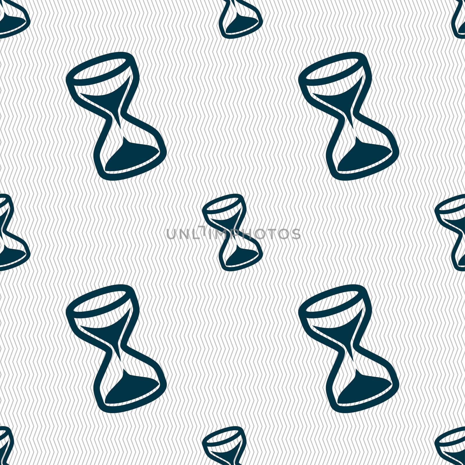 hourglass icon sign. Seamless pattern with geometric texture.  by serhii_lohvyniuk