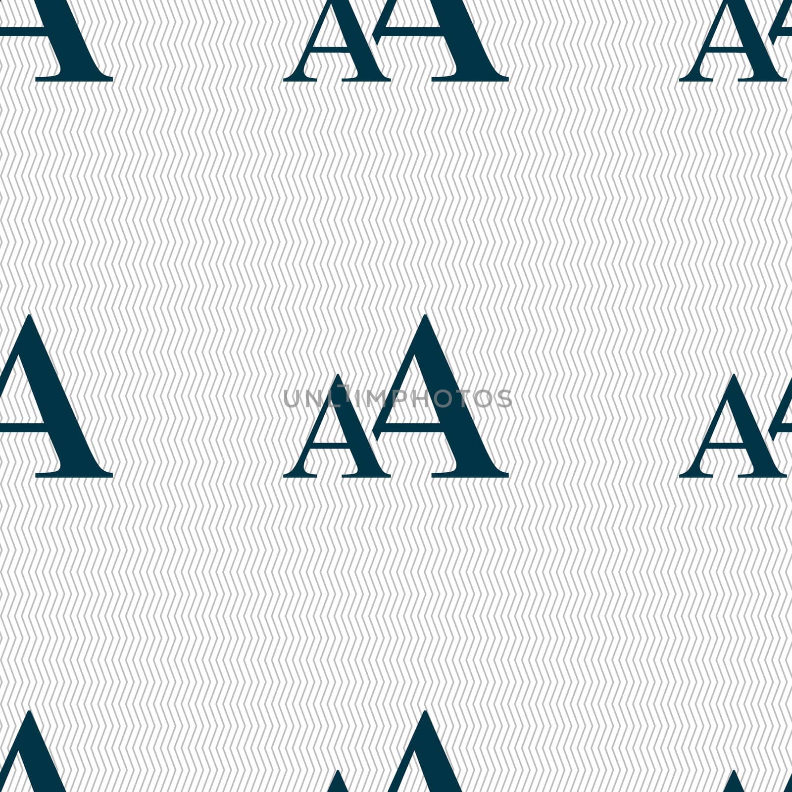 Enlarge font, AA icon sign. Seamless abstract background with geometric shapes. illustration