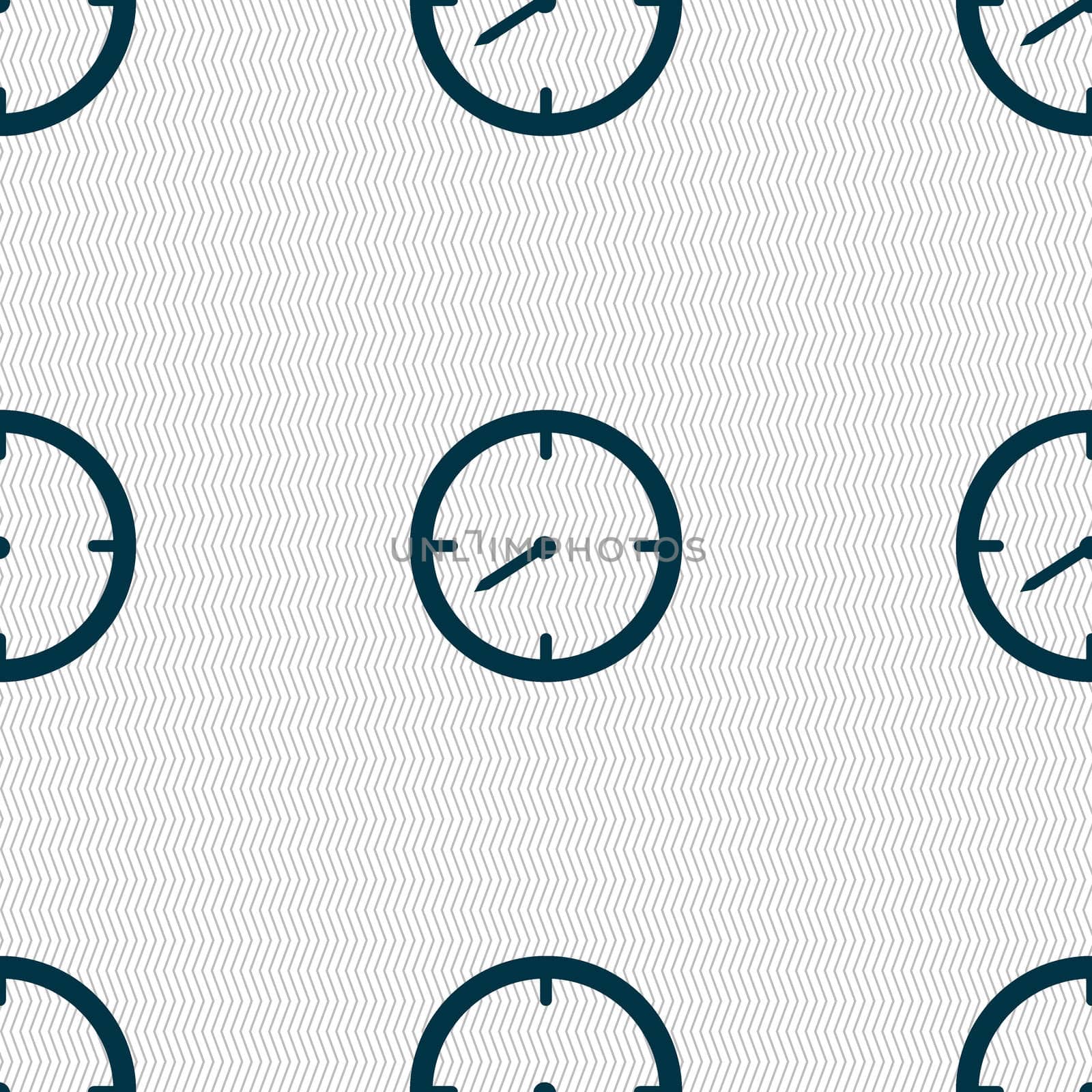 Timer sign icon. Stopwatch symbol.. Seamless abstract background with geometric shapes. illustration