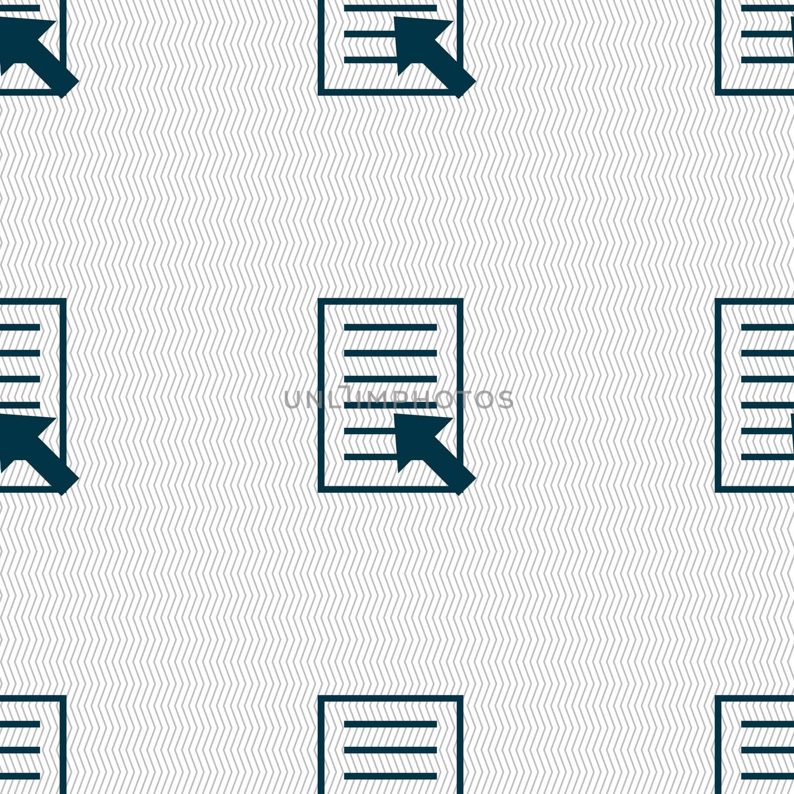 Text file sign icon. File document symbol. Seamless abstract background with geometric shapes. illustration