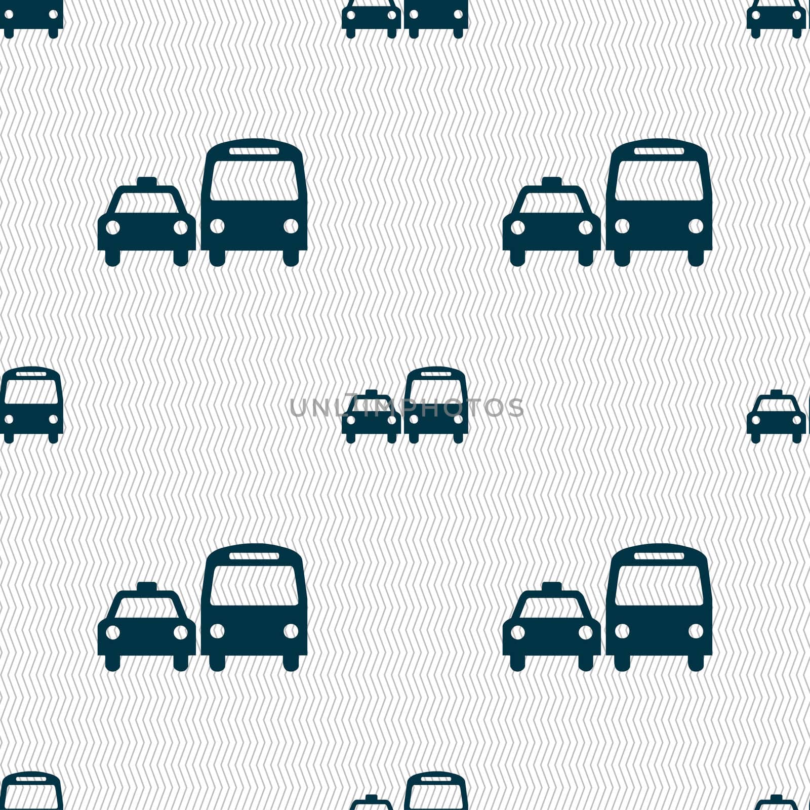 taxi icon sign. Seamless pattern with geometric texture.  by serhii_lohvyniuk