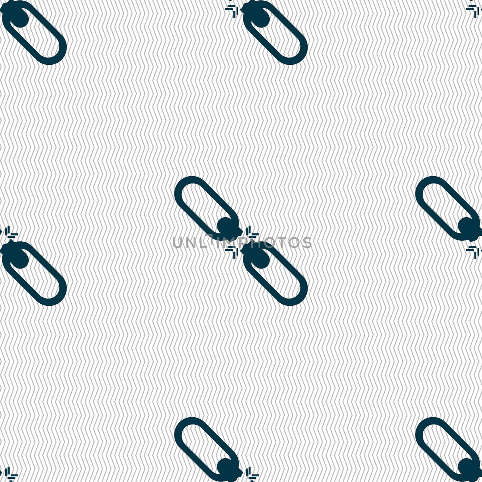 Broken connection flat single icon. Seamless abstract background with geometric shapes. illustration