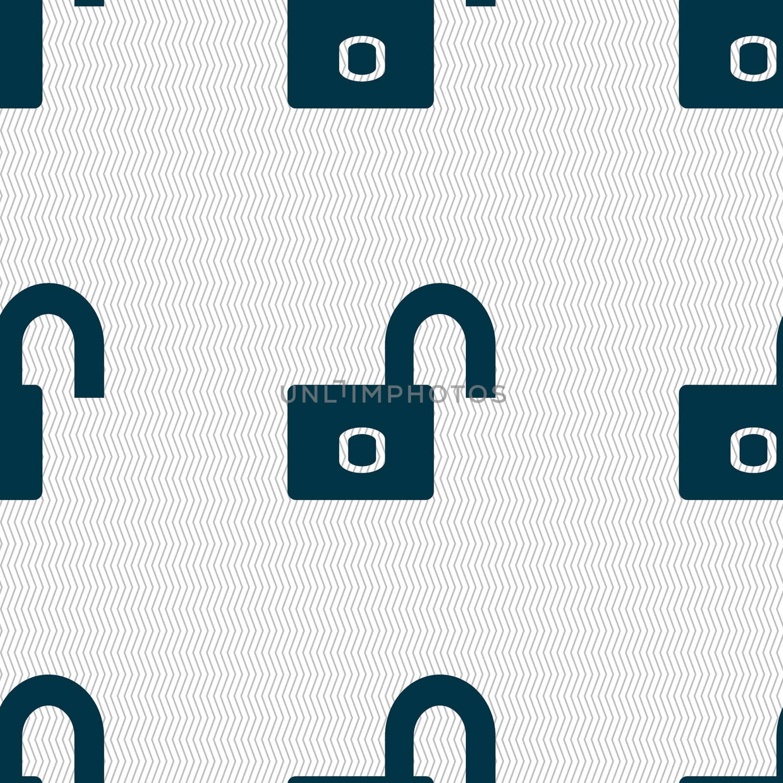 Lock sign icon. Locker symbol. Seamless abstract background with geometric shapes.  by serhii_lohvyniuk