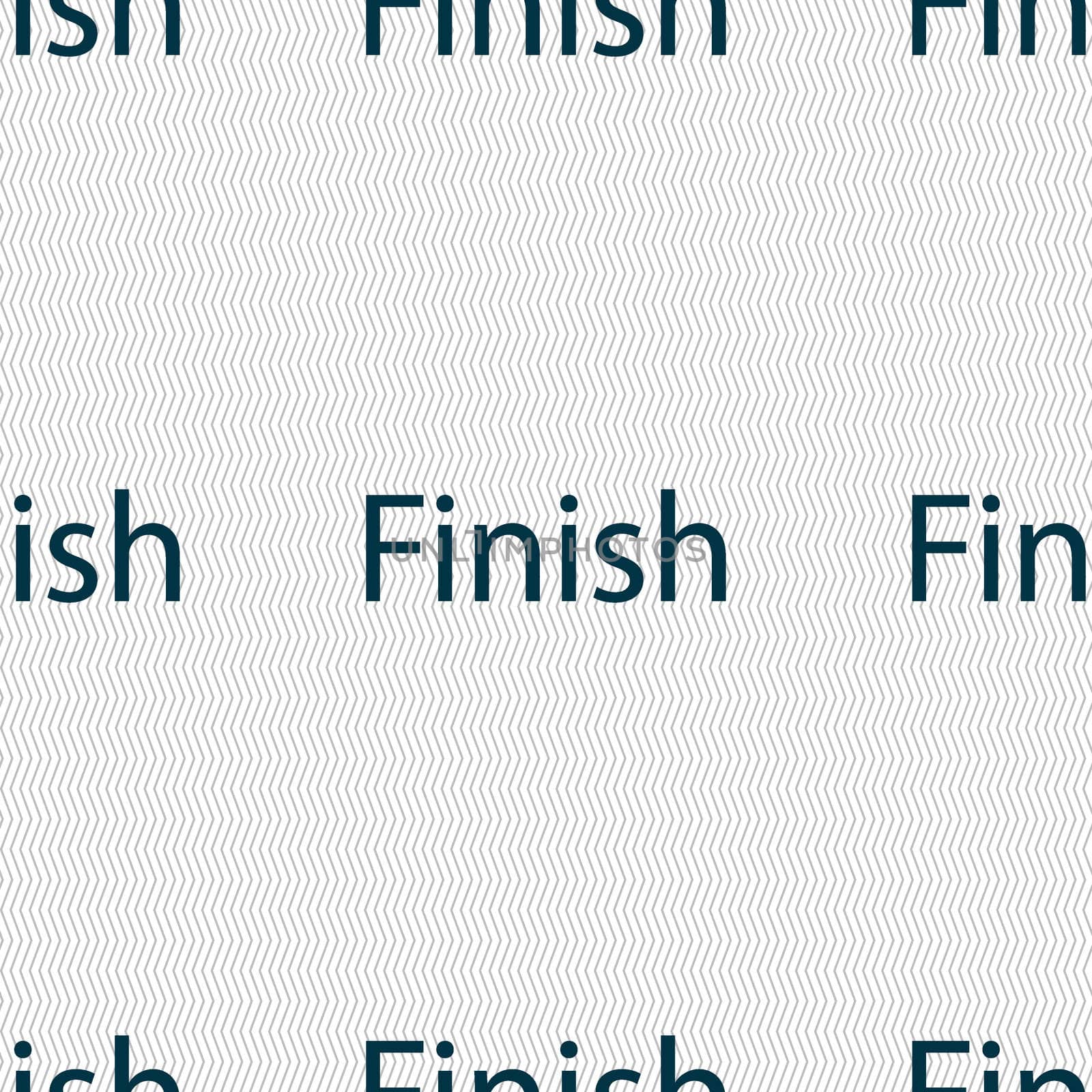 Finish sign icon. Power button. Seamless abstract background with geometric shapes.  by serhii_lohvyniuk