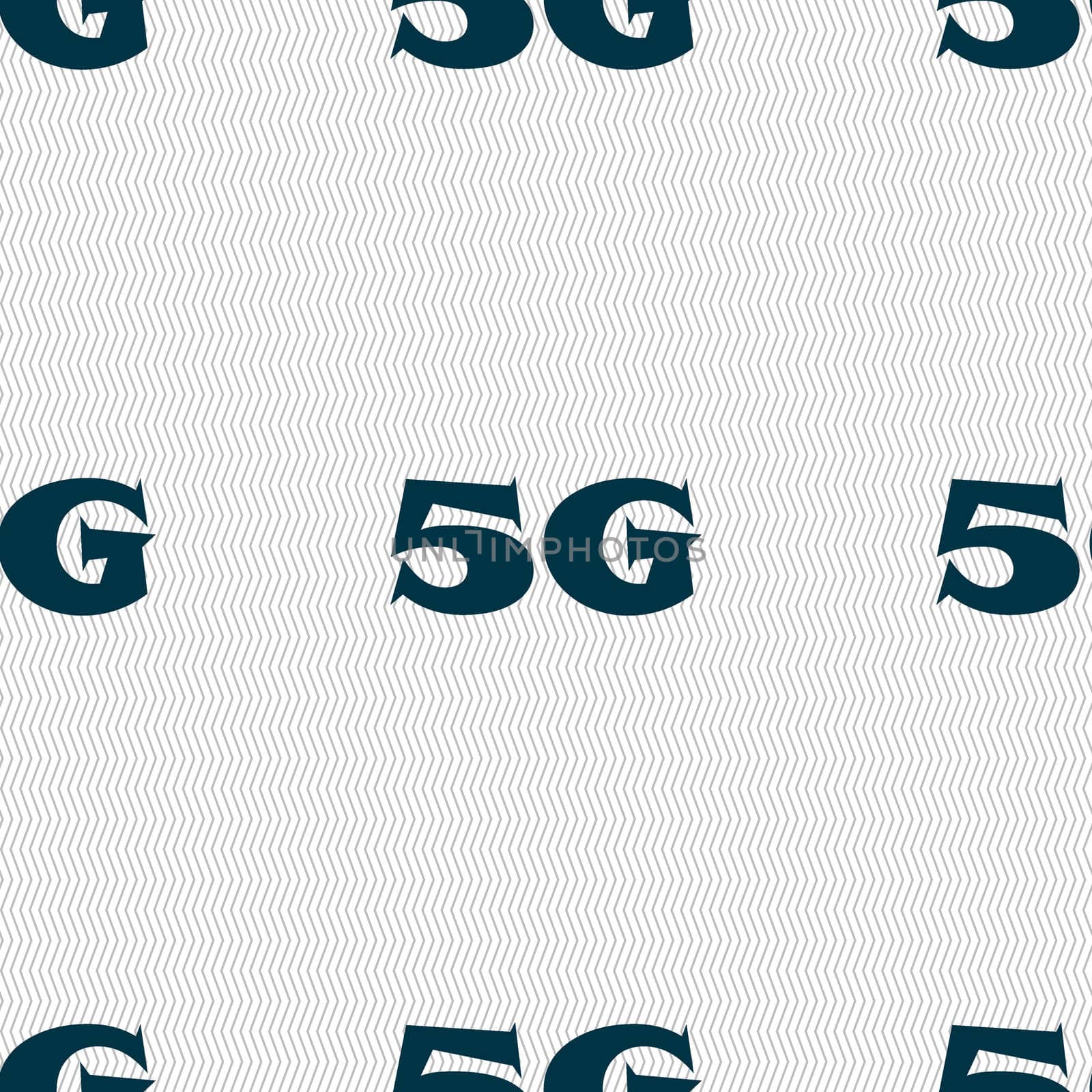 5G sign icon. Mobile telecommunications technology symbol. Seamless abstract background with geometric shapes.  by serhii_lohvyniuk