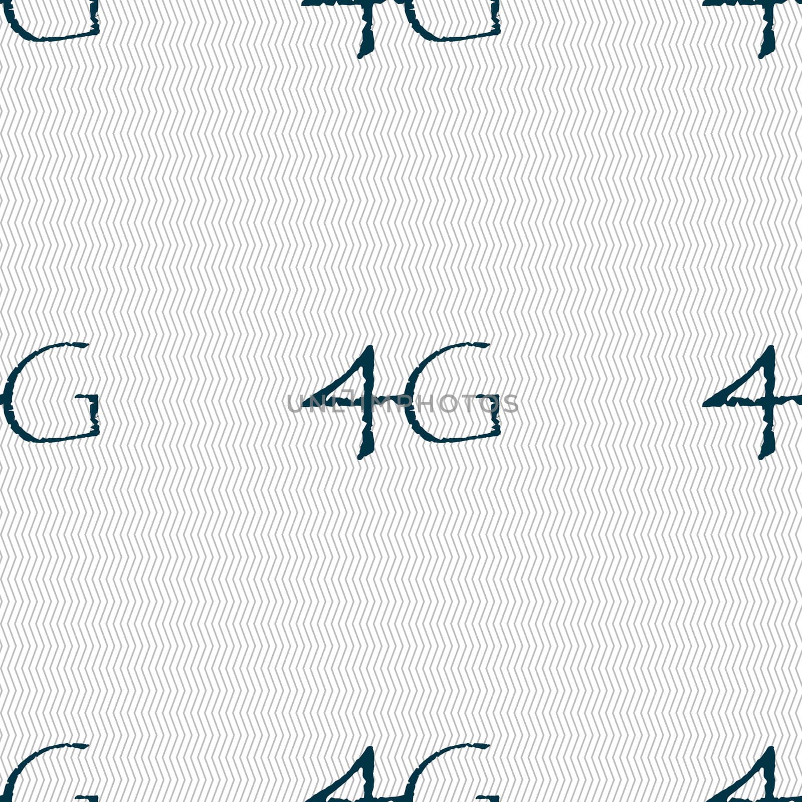 4G sign icon. Mobile telecommunications technology symbol. Seamless abstract background with geometric shapes.  by serhii_lohvyniuk