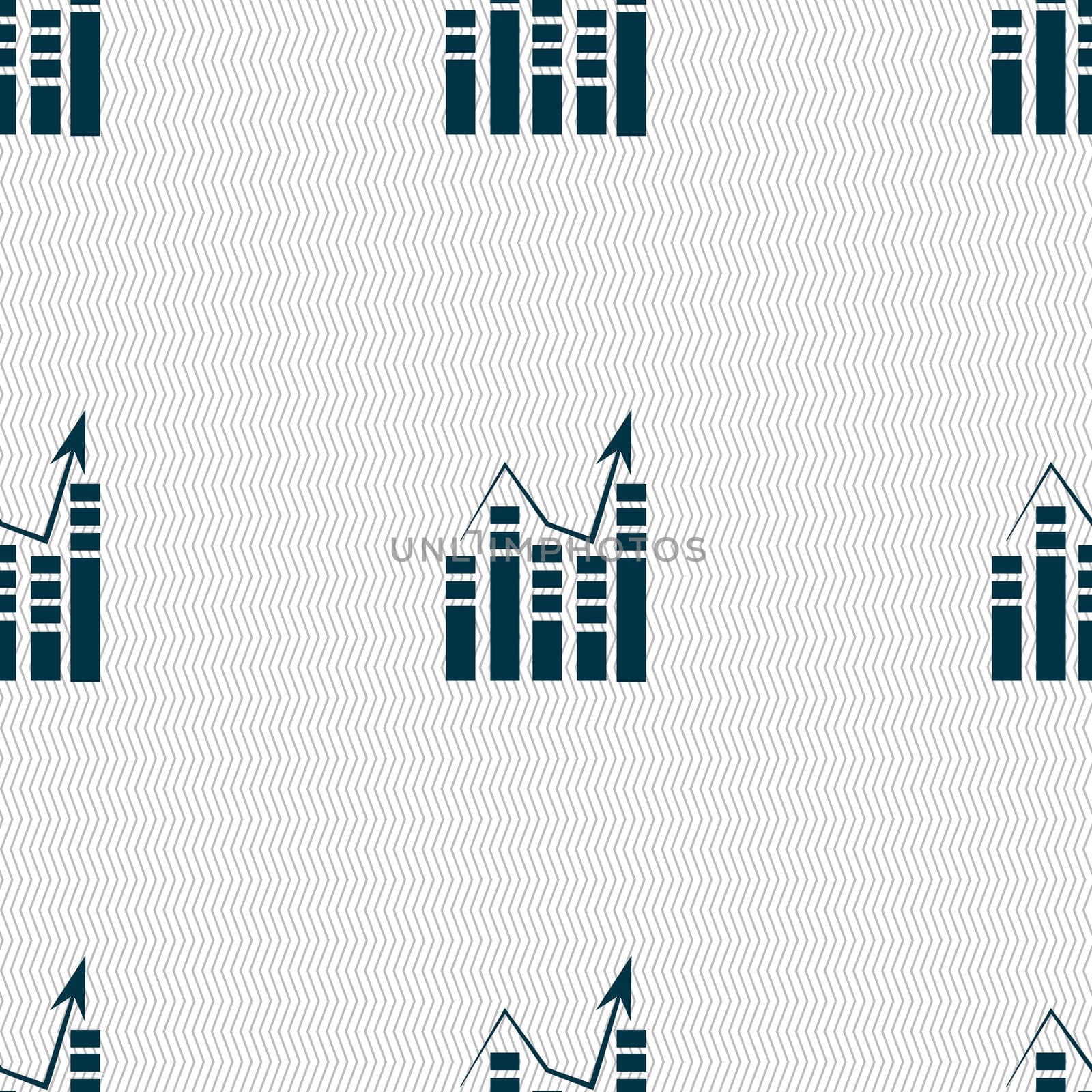 Graph icon sign. Seamless abstract background with geometric shapes.  by serhii_lohvyniuk