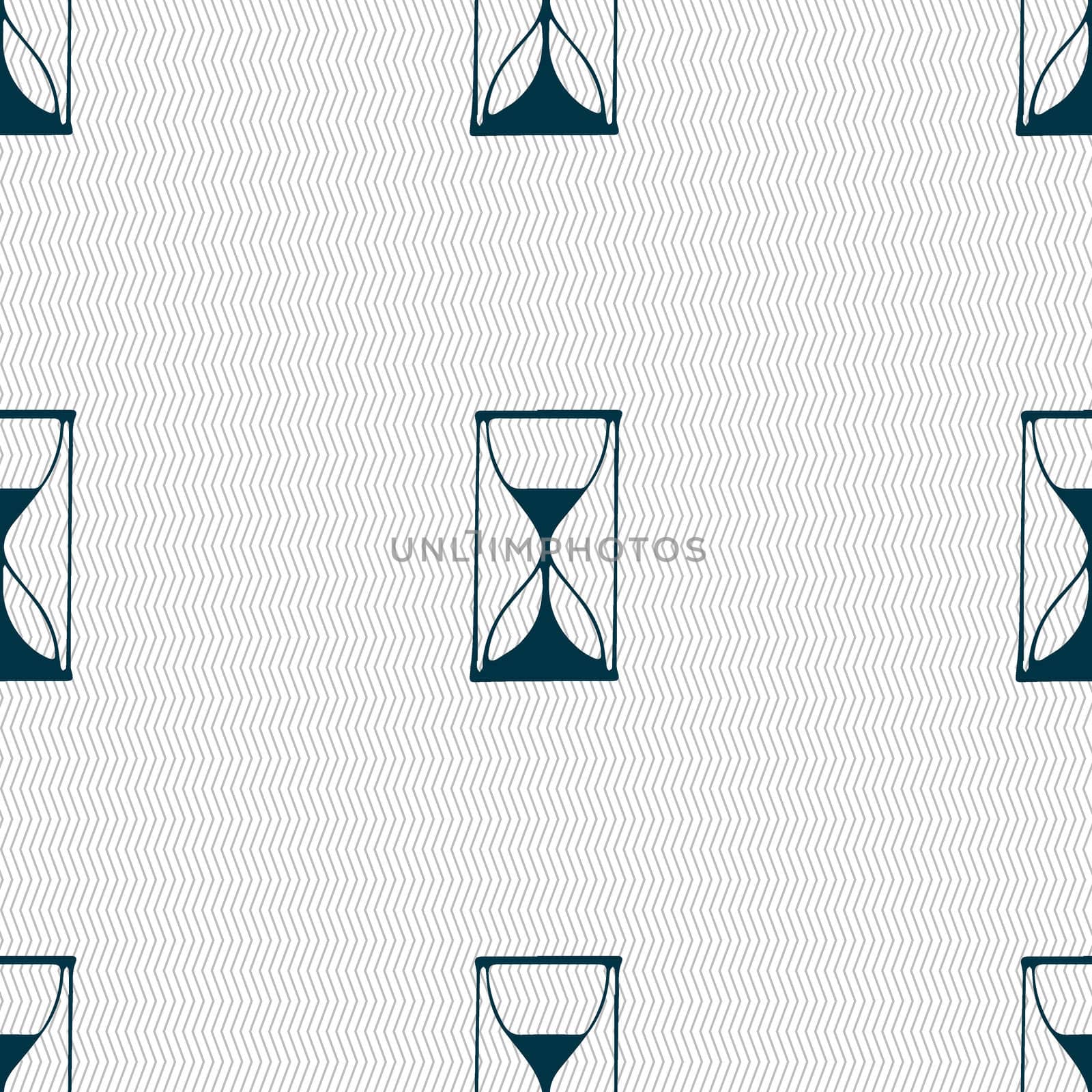 Hourglass sign icon. Sand timer symbol. Seamless abstract background with geometric shapes.  by serhii_lohvyniuk