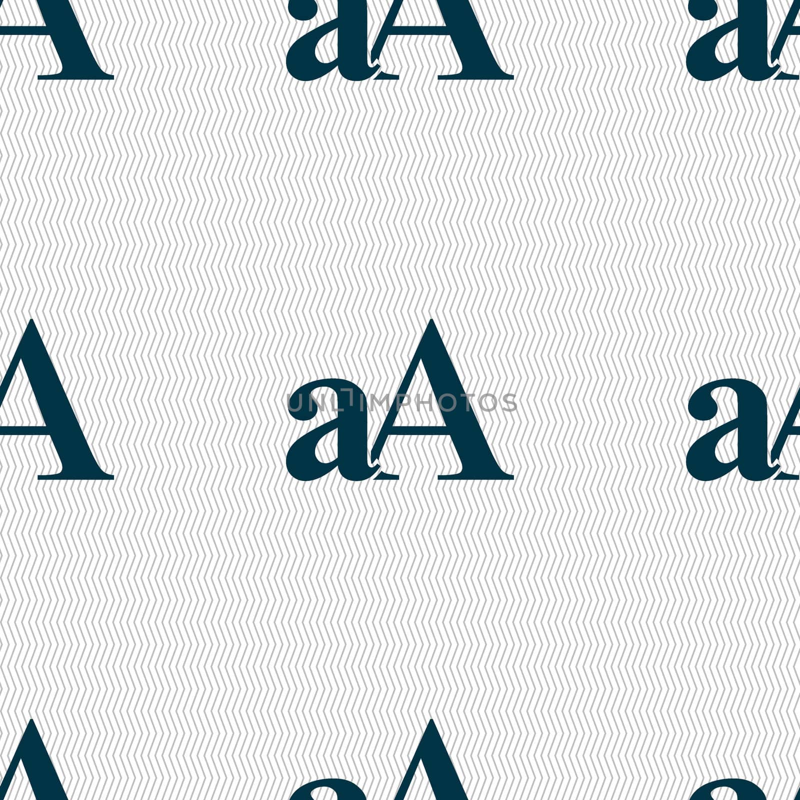 Enlarge font, aA icon sign. Seamless abstract background with geometric shapes.  by serhii_lohvyniuk