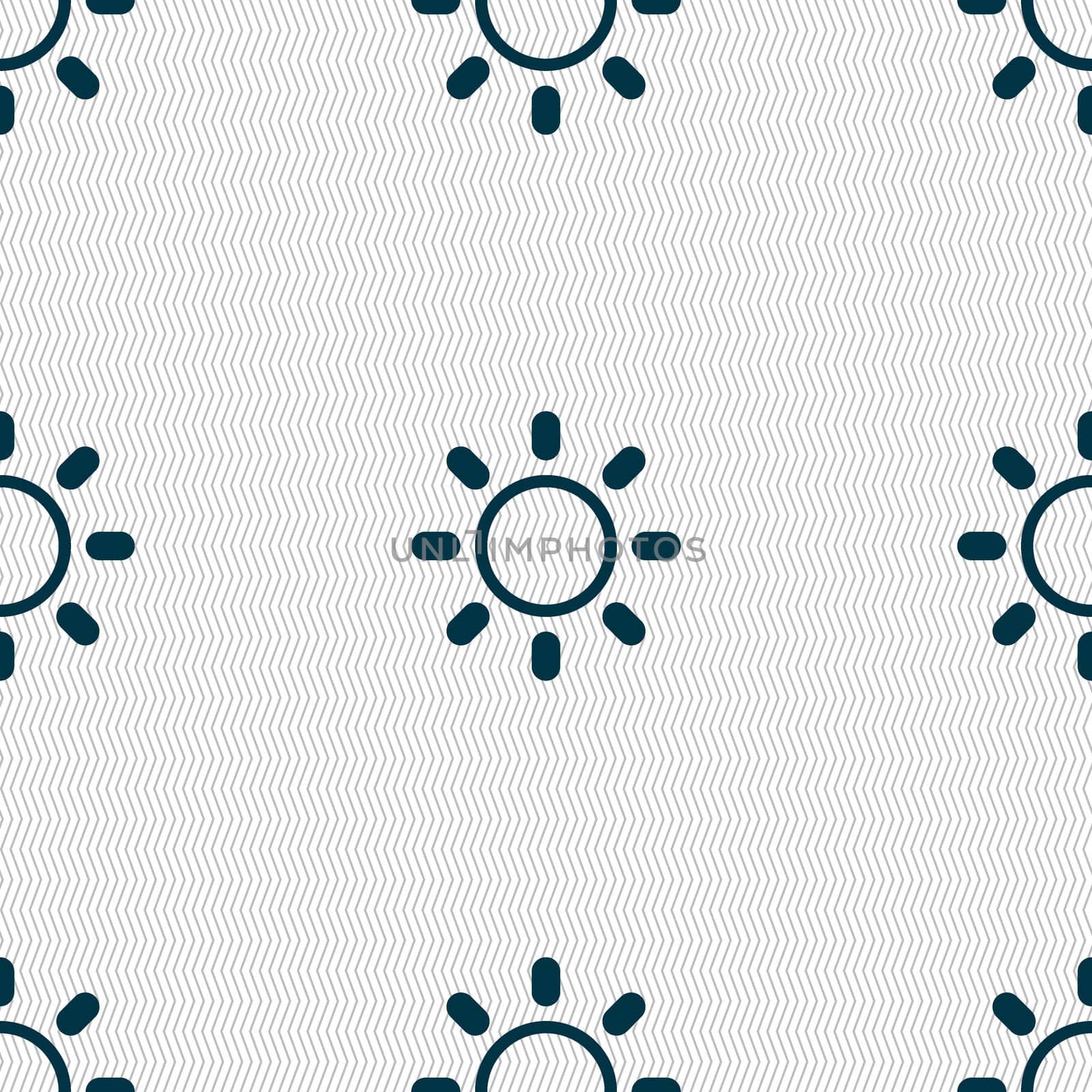 Brightness icon sign. Seamless abstract background with geometric shapes.  by serhii_lohvyniuk