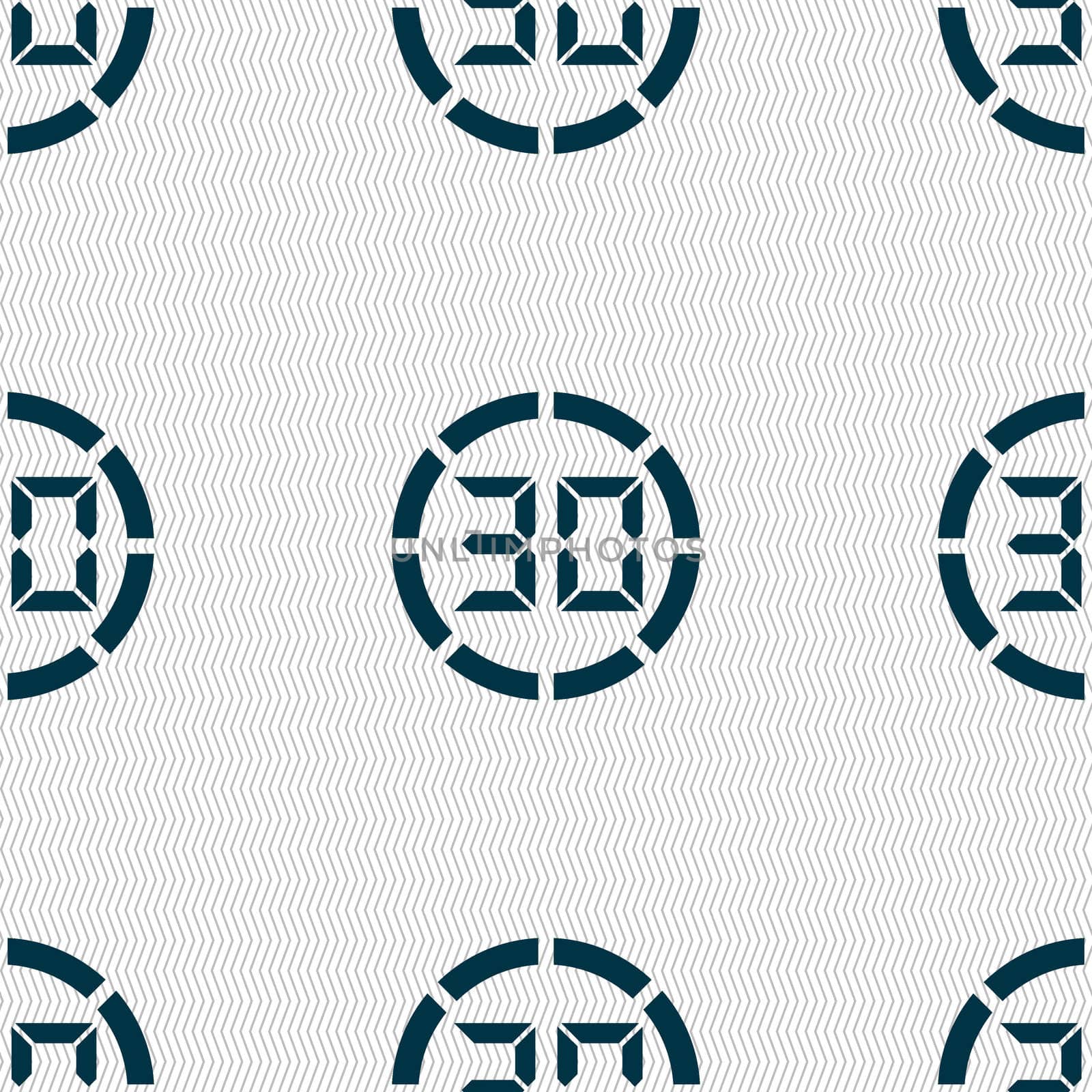 30 second stopwatch icon sign. Seamless abstract background with geometric shapes. illustration