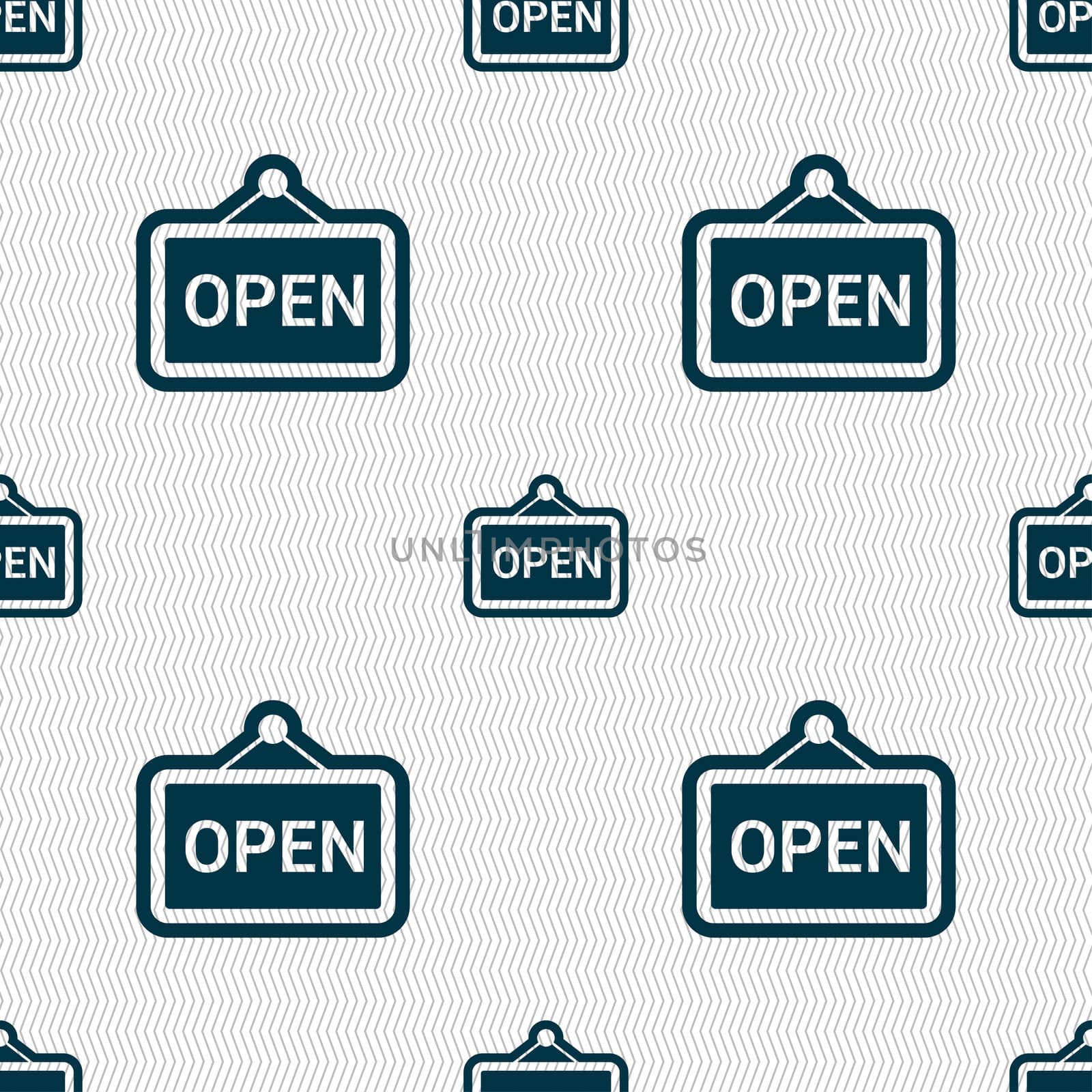open icon sign. Seamless pattern with geometric texture.  by serhii_lohvyniuk