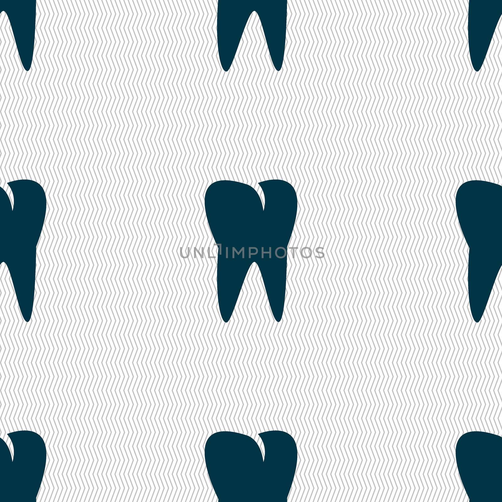 tooth icon. Seamless abstract background with geometric shapes.  by serhii_lohvyniuk