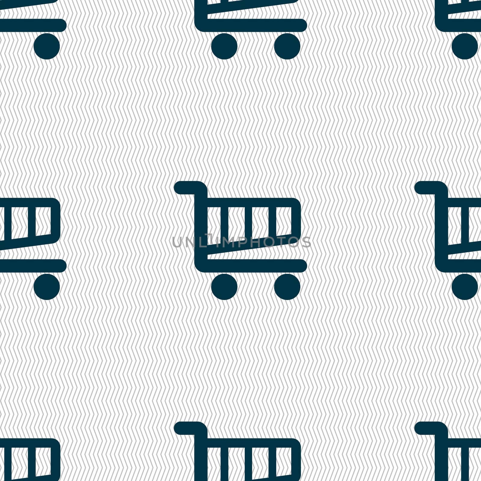 Shopping Cart sign icon. Online buying button. Seamless abstract background with geometric shapes.  by serhii_lohvyniuk