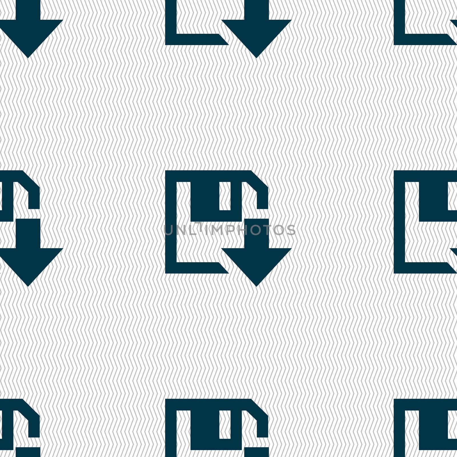 floppy icon. Flat modern design. Seamless abstract background with geometric shapes. illustration