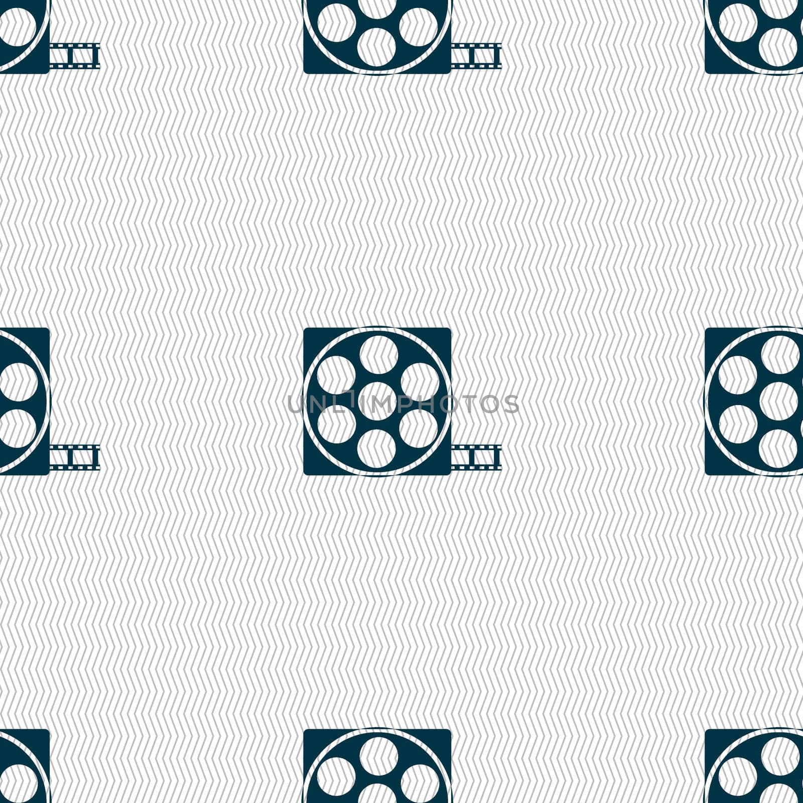 Video sign icon. frame symbol. Seamless abstract background with geometric shapes. illustration