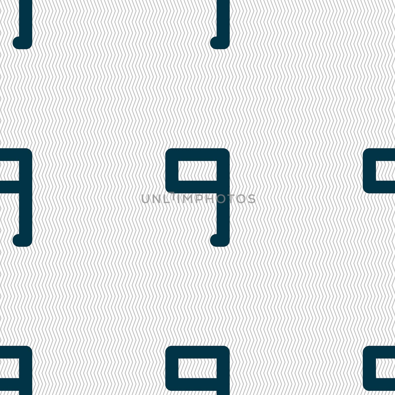 number Nine icon sign. Seamless abstract background with geometric shapes.  by serhii_lohvyniuk