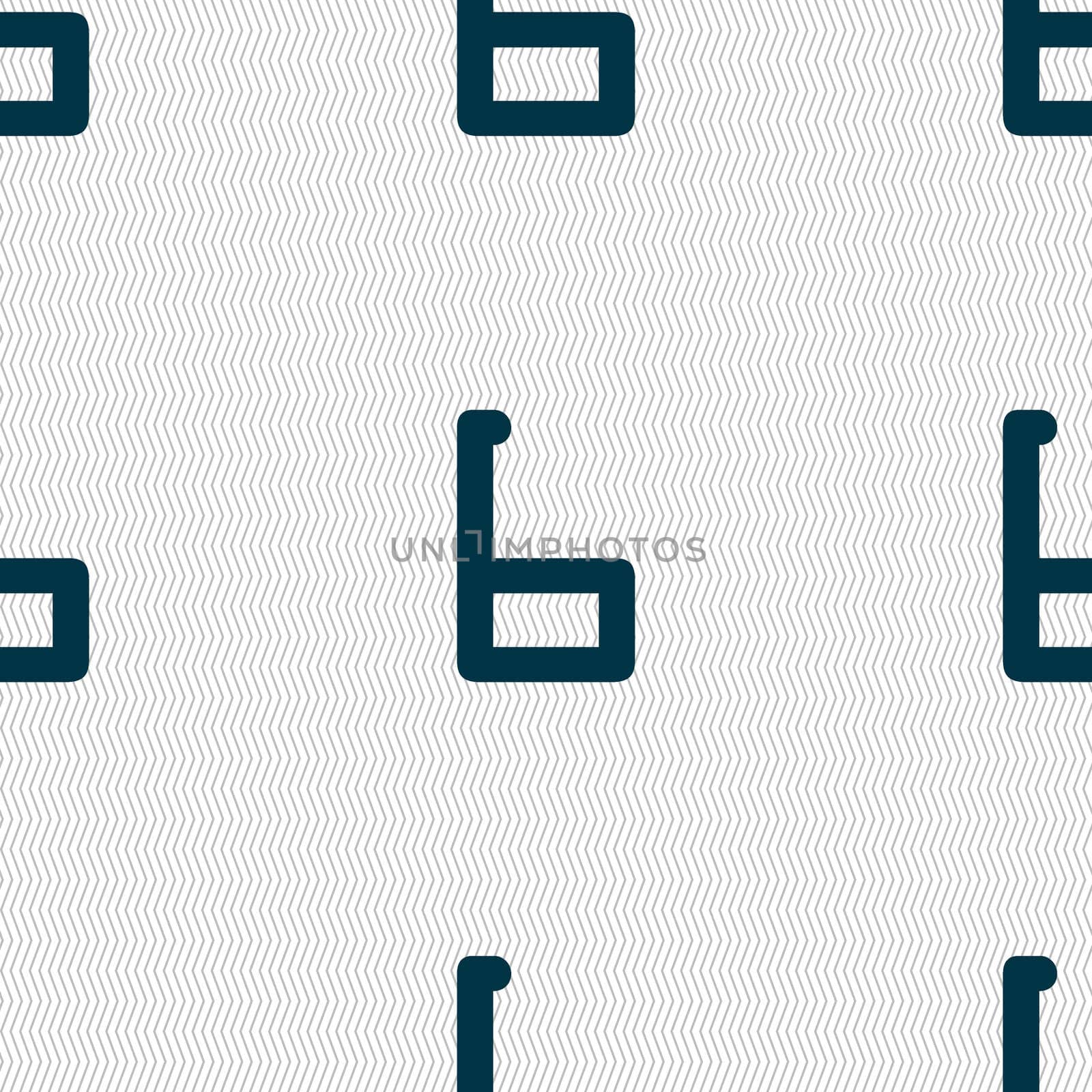 number six icon sign. Seamless abstract background with geometric shapes.  by serhii_lohvyniuk