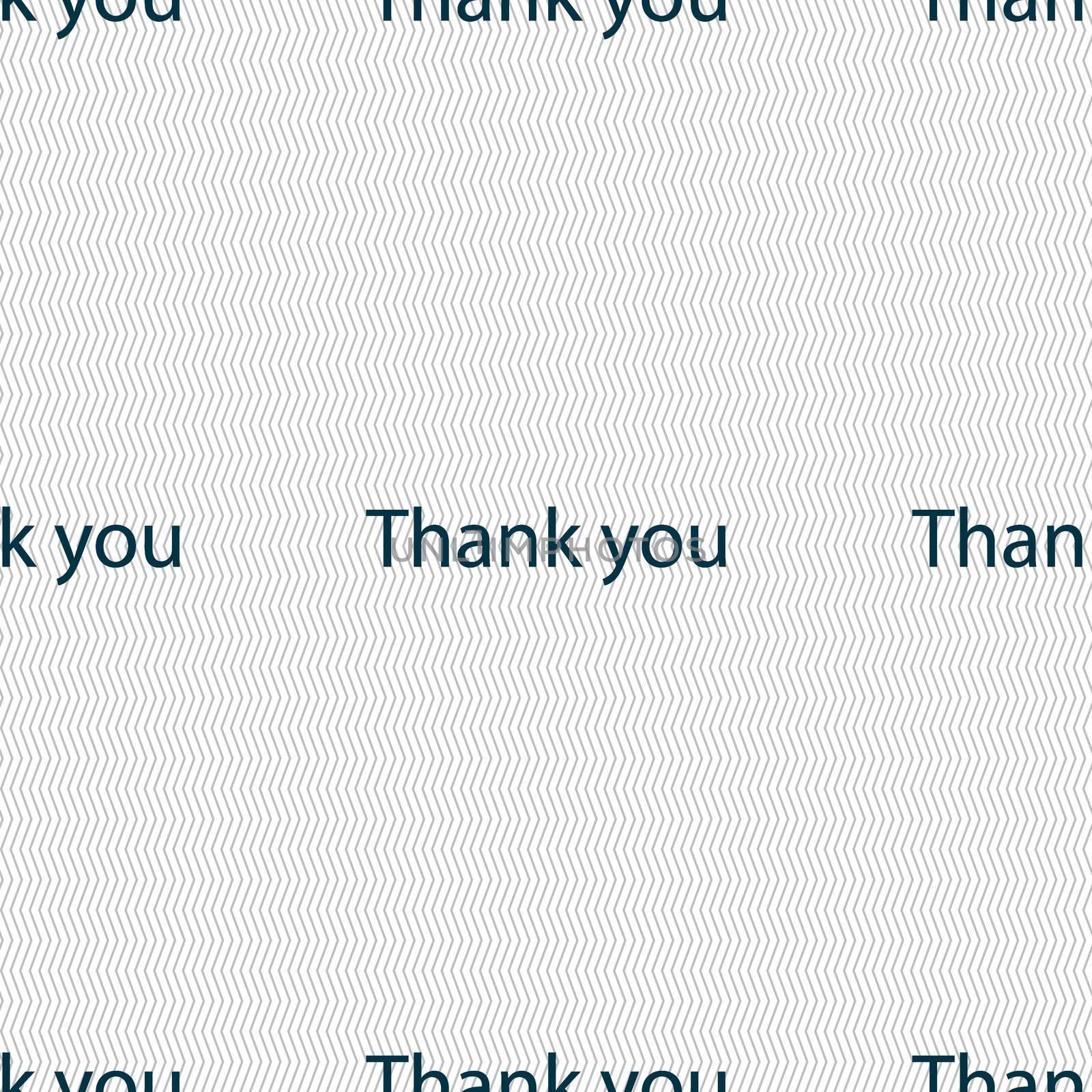 Thank you sign icon. Gratitude symbol. Seamless abstract background with geometric shapes.  by serhii_lohvyniuk