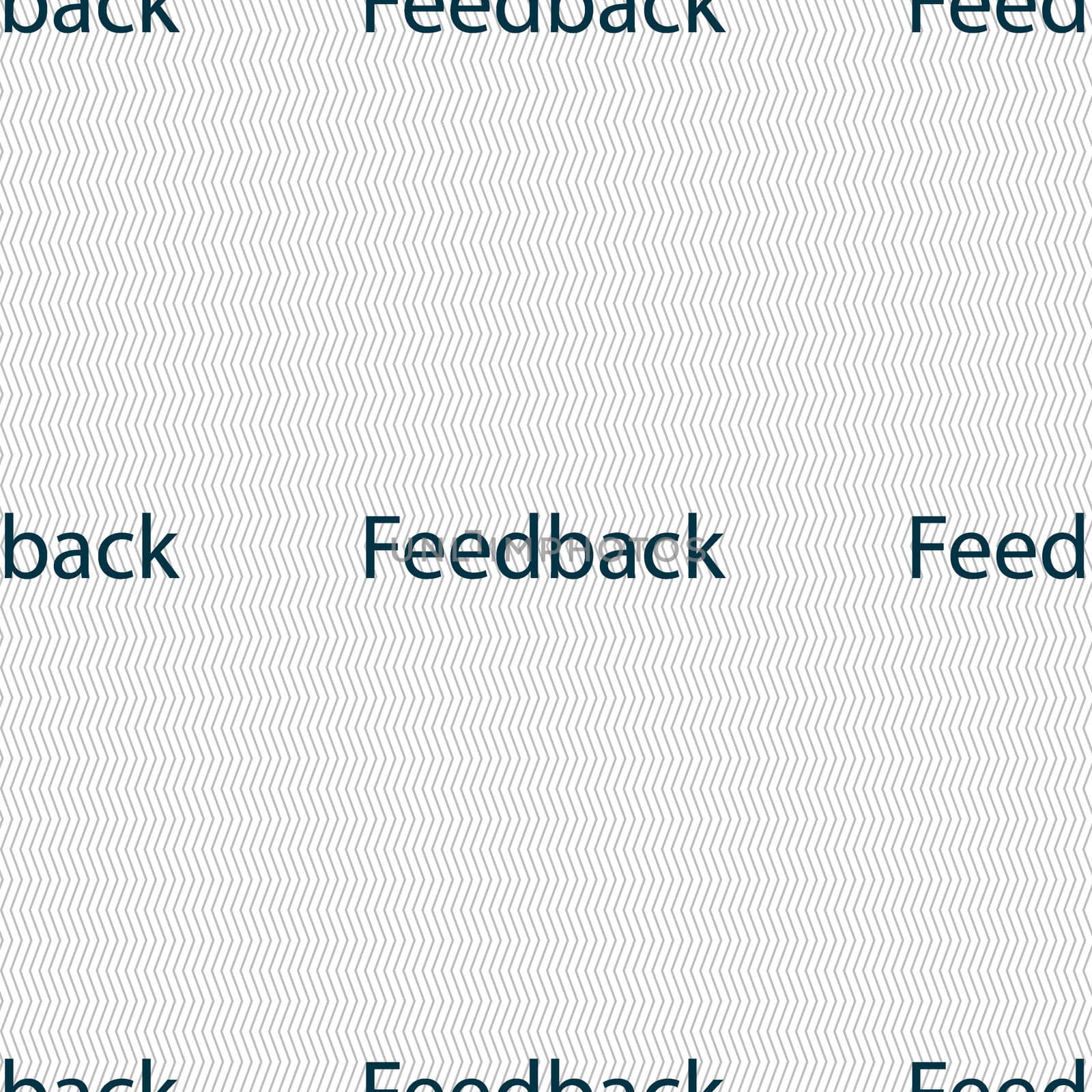 Feedback sign icon. Seamless abstract background with geometric shapes.  by serhii_lohvyniuk