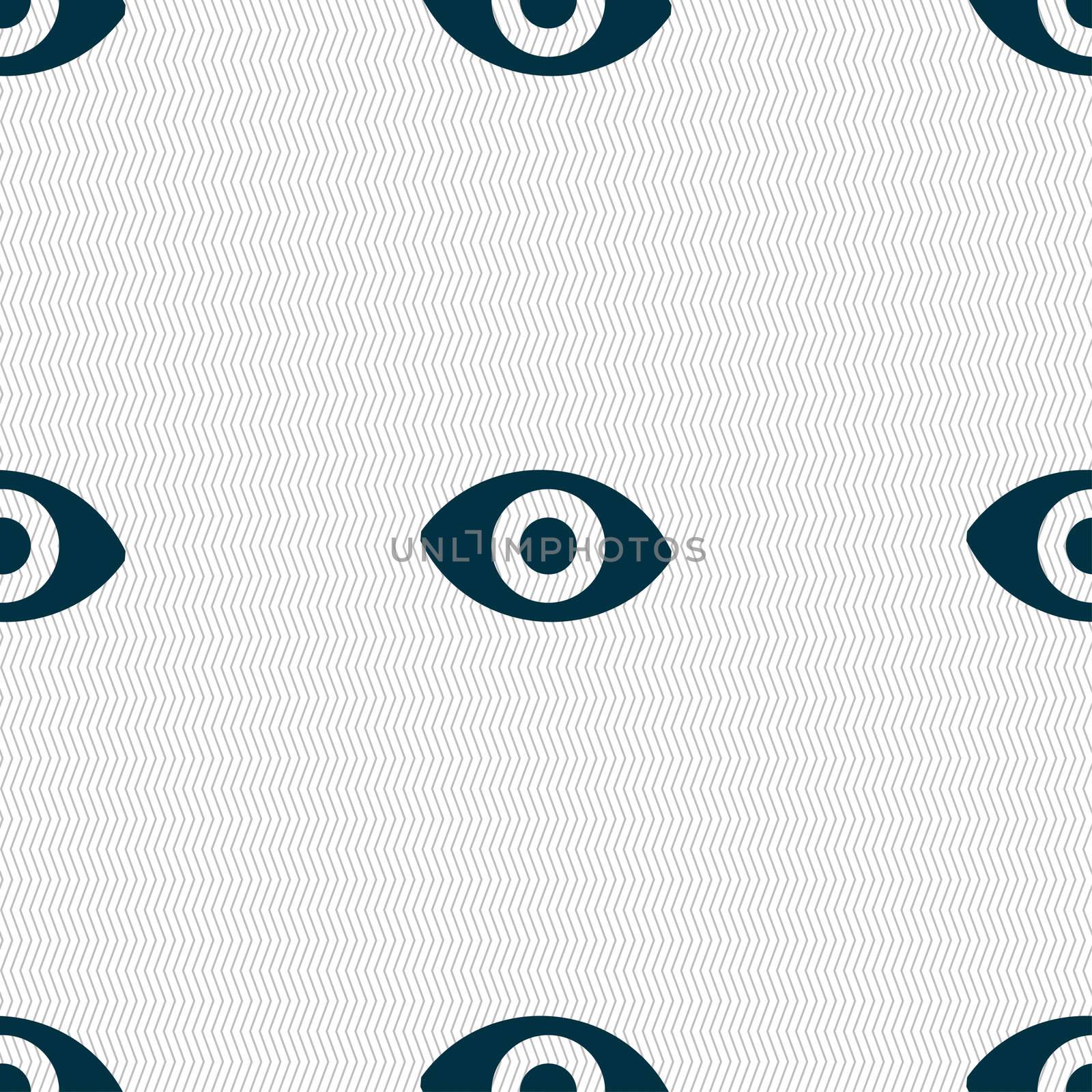 sixth sense, the eye icon sign. Seamless pattern with geometric texture.  by serhii_lohvyniuk
