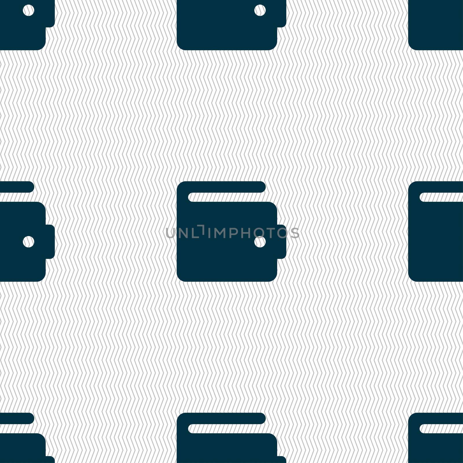 purse icon sign. Seamless pattern with geometric texture.  by serhii_lohvyniuk