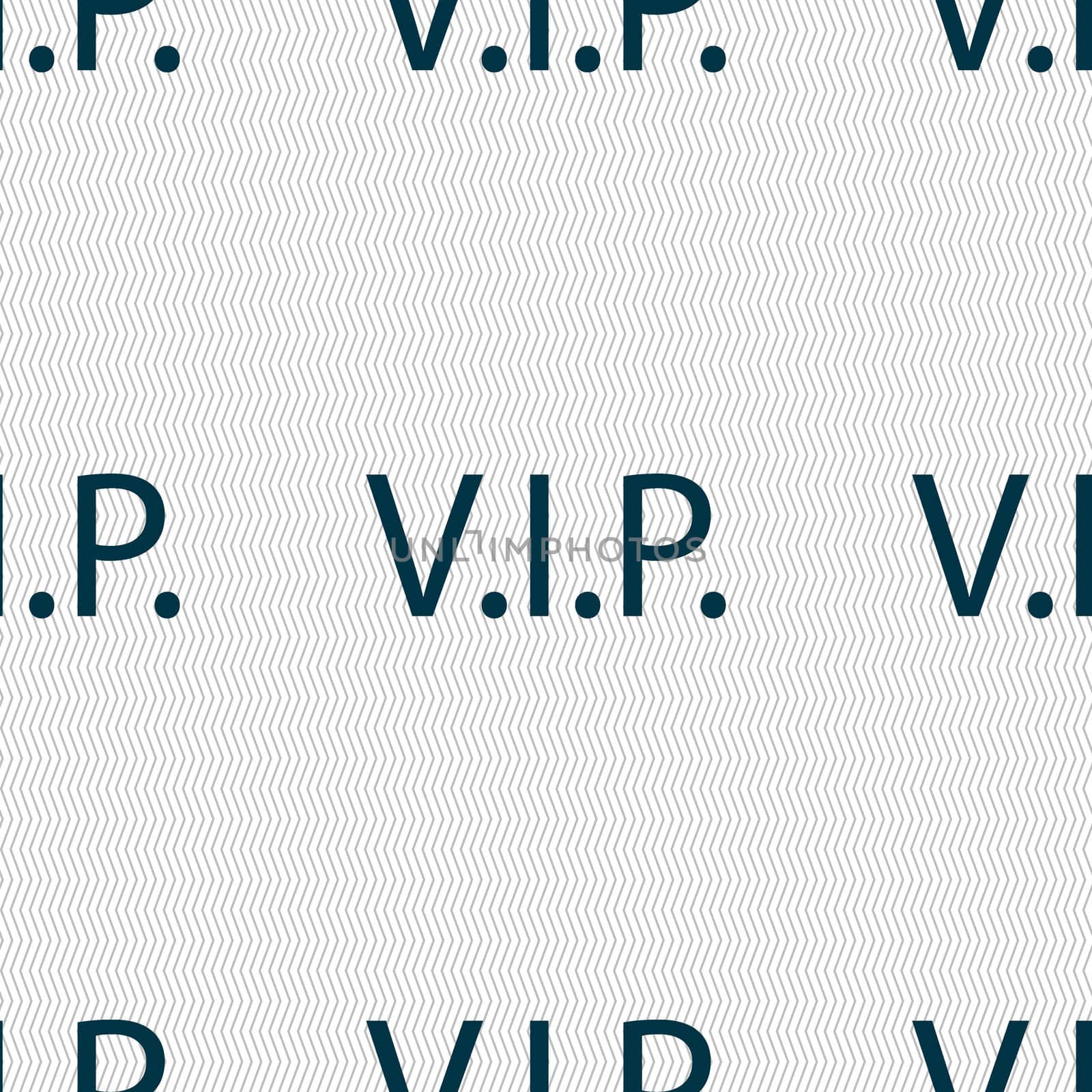 Vip sign icon. Membership symbol. Very important person. Seamless abstract background with geometric shapes.  by serhii_lohvyniuk