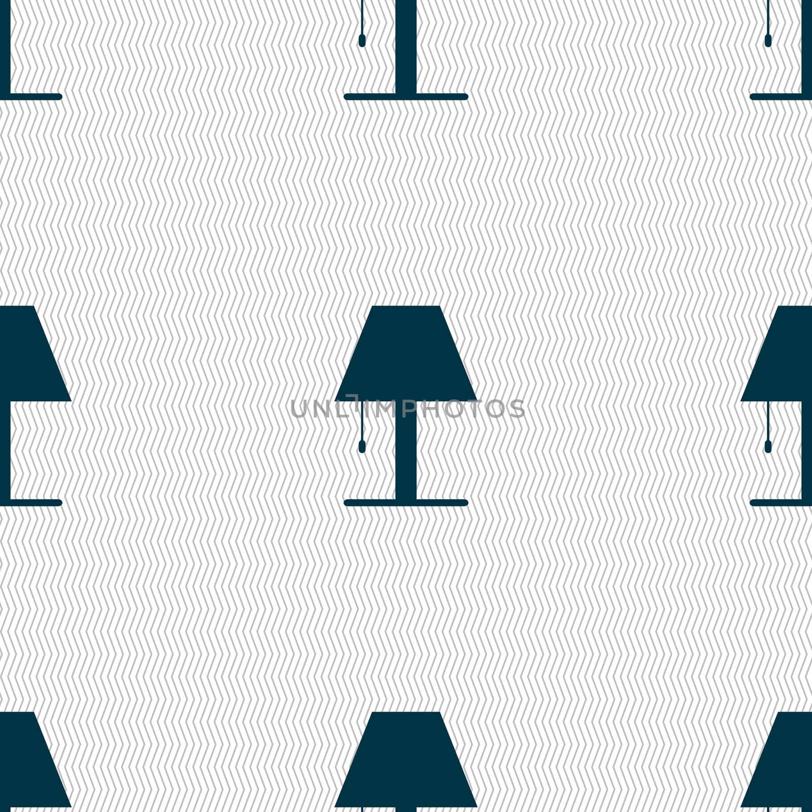 Lamp icon sign. Seamless abstract background with geometric shapes.  by serhii_lohvyniuk