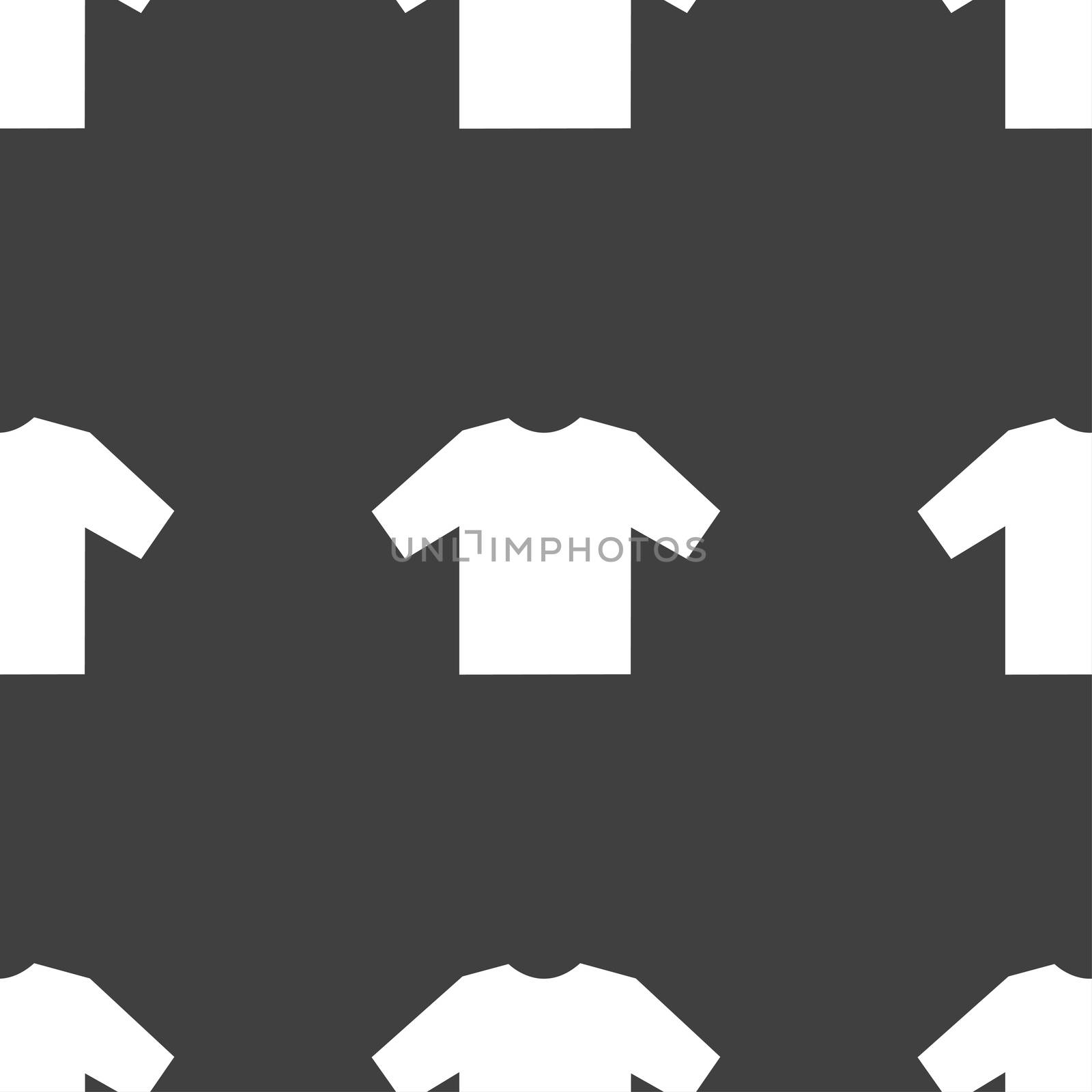 t-shirt icon sign. Seamless pattern on a gray background.  by serhii_lohvyniuk
