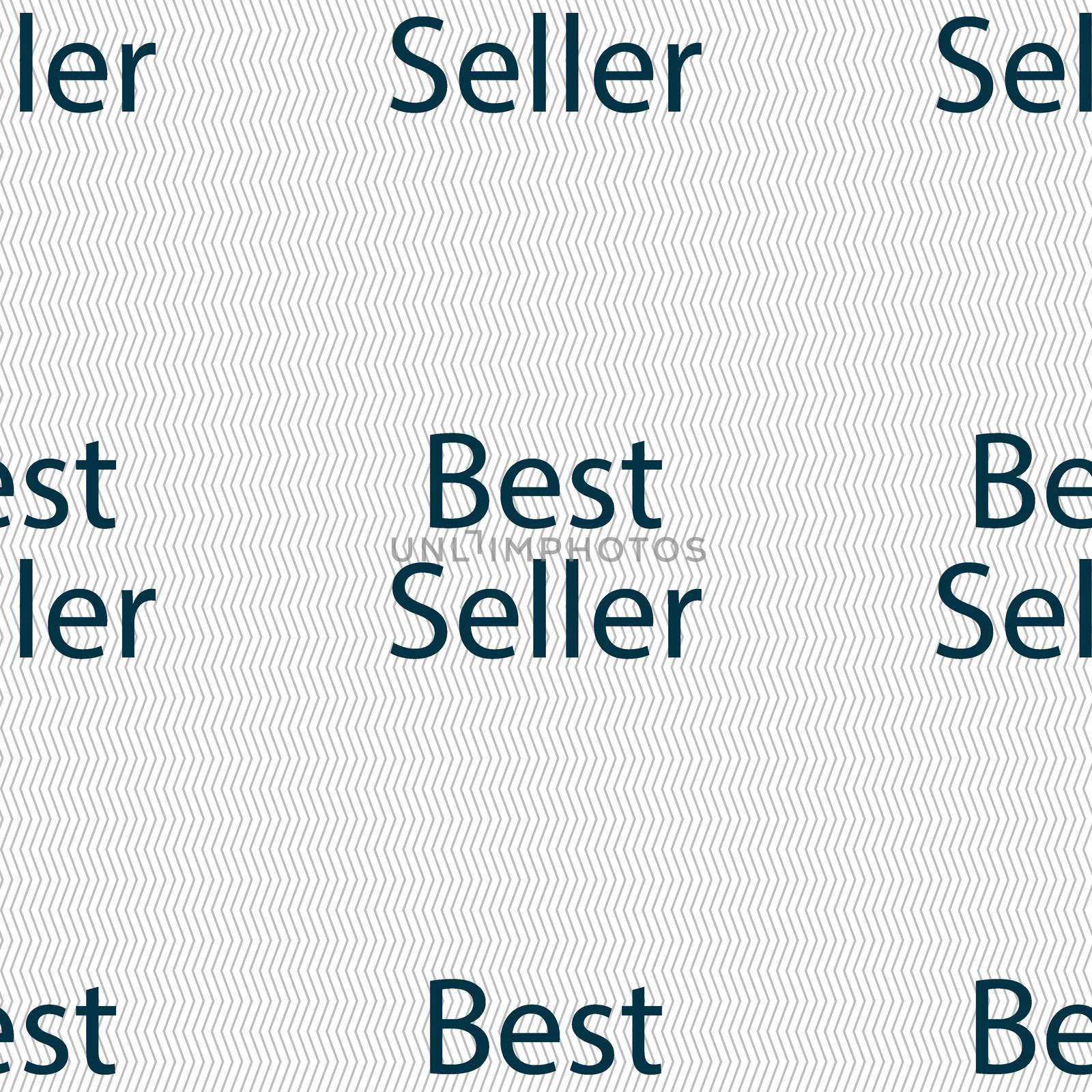 Best seller sign icon. Best-seller award symbol. Seamless abstract background with geometric shapes.  by serhii_lohvyniuk