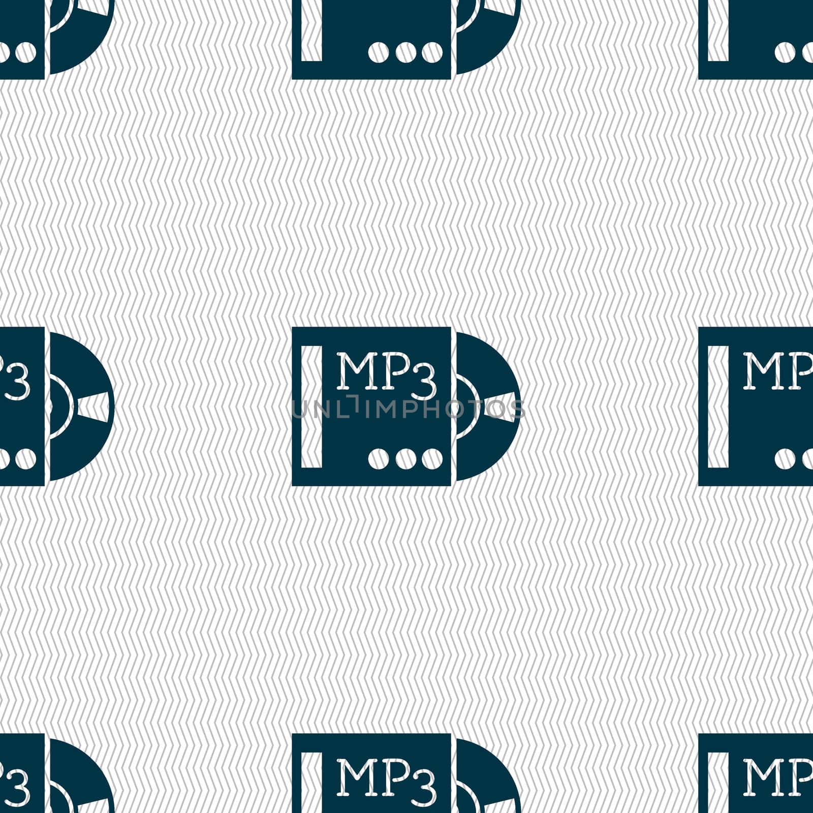 mp3 player icon sign. Seamless abstract background with geometric shapes.  by serhii_lohvyniuk